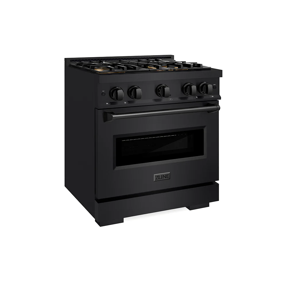 ZLINE 30 in. 4.2 cu. ft. Classic Gas Range with 4 Burner DuoPro™ Cooktop and Convection Gas Oven in Black Stainless Steel (PCGRB-30) - Image 11