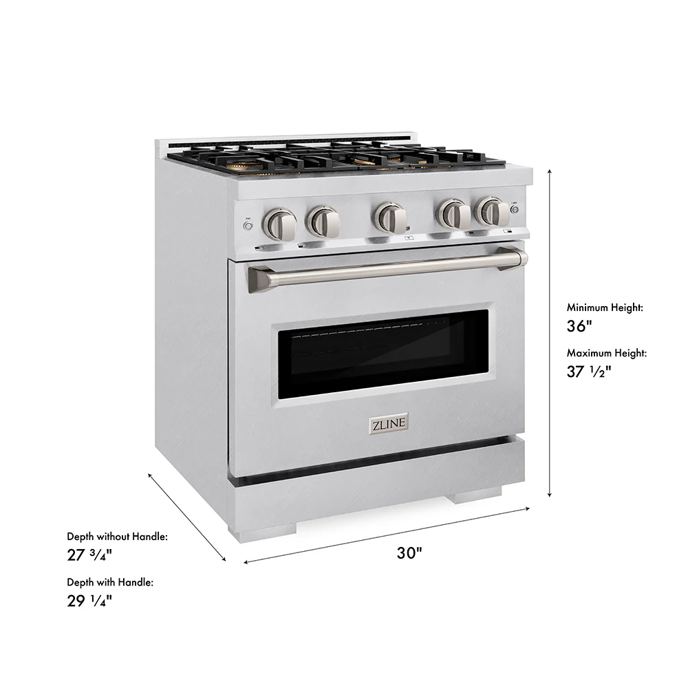 ZLINE 30 in. 4.2 cu. ft. Classic Gas Range with 4 Burner DuoPro™ Cooktop and Convection Gas Oven in Satin Stainless Steel (PCGRS-30) - Image 26