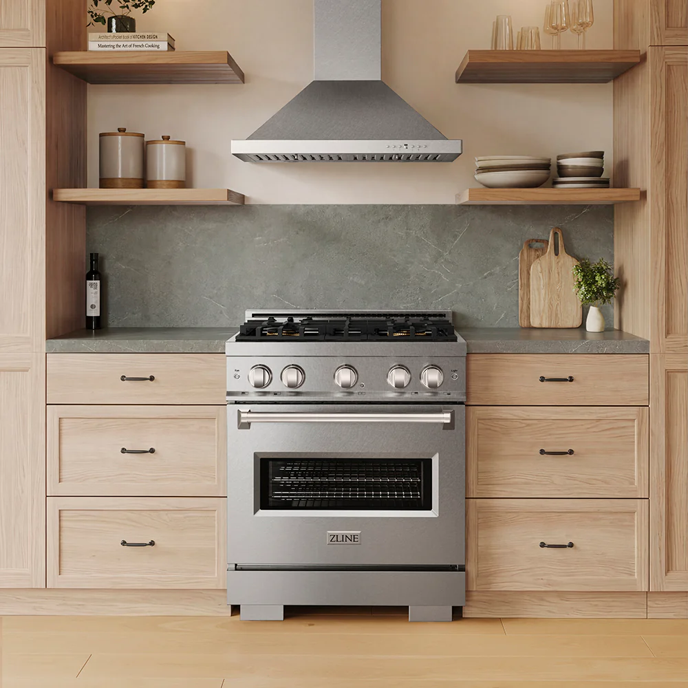 ZLINE 30 in. 4.2 cu. ft. Classic Gas Range with 4 Burner DuoPro™ Cooktop and Convection Gas Oven in Satin Stainless Steel (PCGRS-30) - Image 6