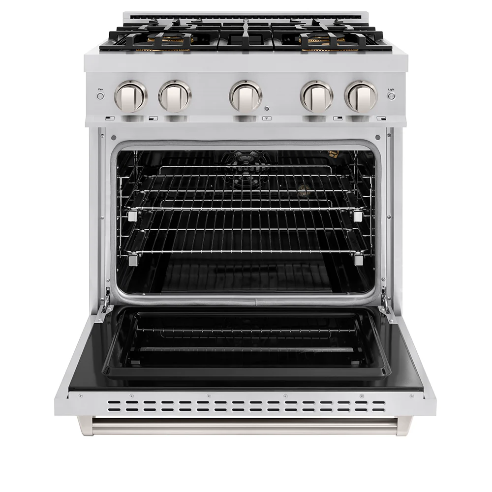 ZLINE 30 in. 4.2 cu. ft. Classic Gas Range with 4 Burner DuoPro™ Cooktop and Convection Gas Oven in Stainless Steel (PCGR30) - Image 9