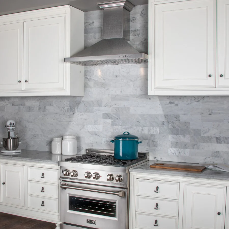 ZLINE 30 in. Designer Series Satin Stainless Steel Convertible Vent Wall Mount Range Hood (8KBS-30) - Image 7