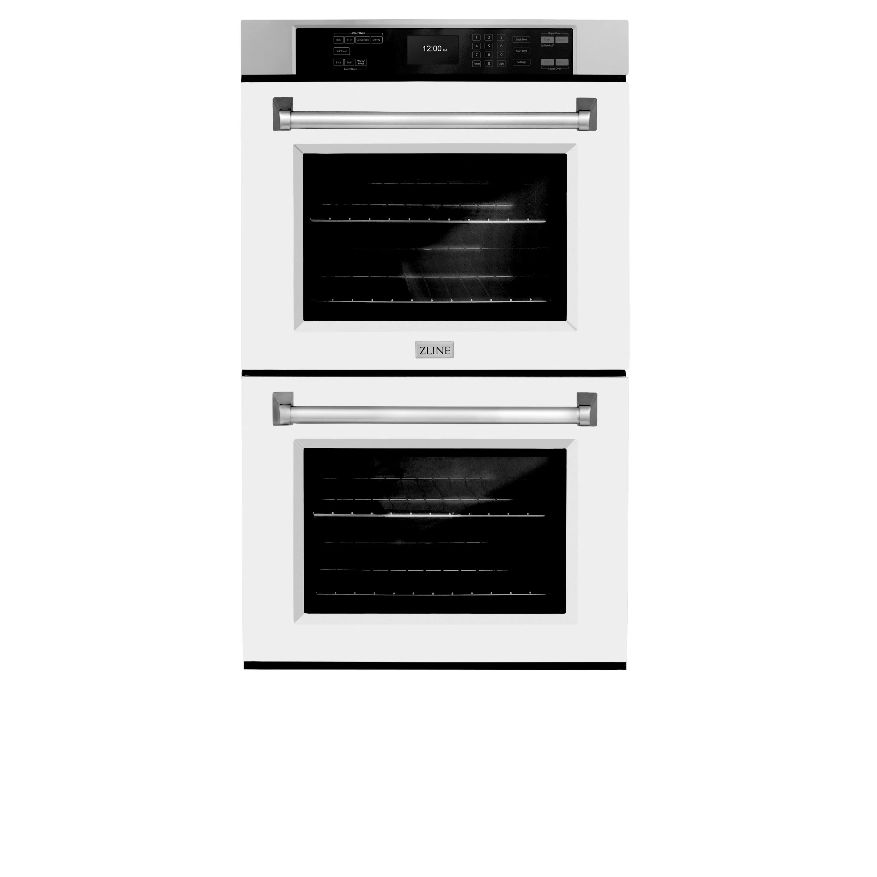 ZLINE 30 in. Professional True Convection Double Wall Oven with Air Fry and Self Clean in Stainless Steel with White Matte Doors (WAD-WM-30) - Image 3