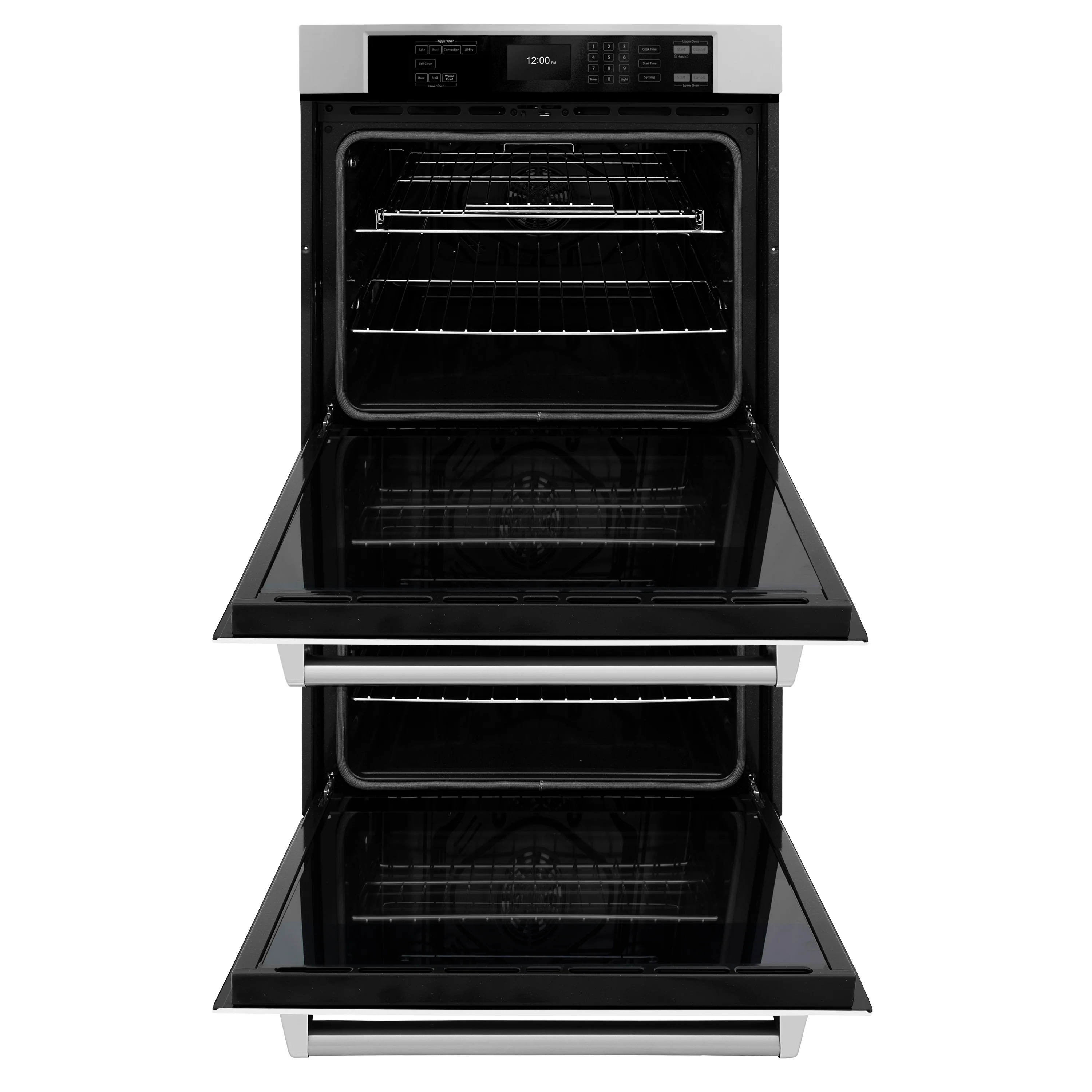 ZLINE 30 in. Professional True Convection Double Wall Oven with Air Fry and Self Clean in Stainless Steel with White Matte Doors (WAD-WM-30) - Image 4