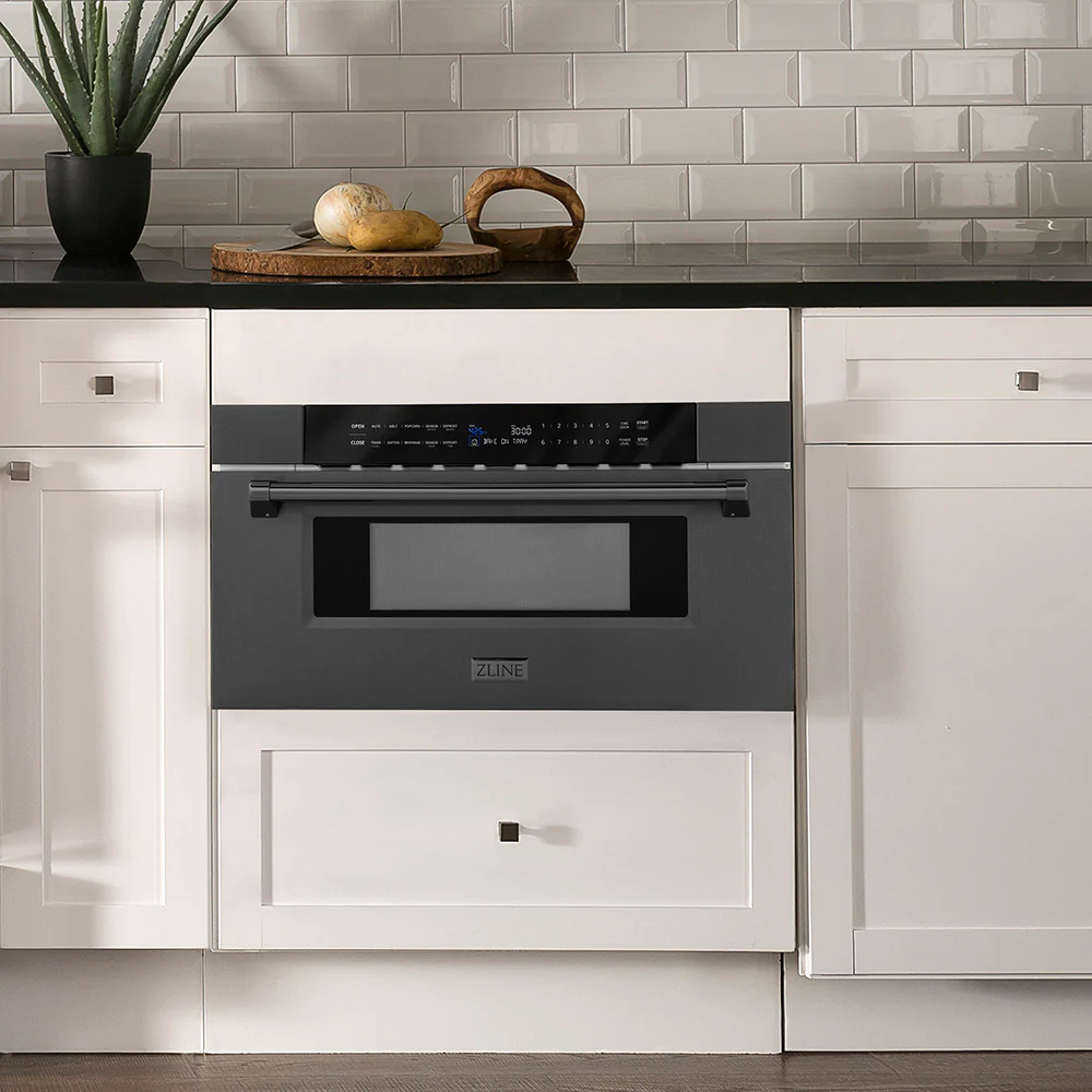ZLINE 30 in. 1.2 cu. ft. Built-in Microwave Drawer in Black Stainless Steel, Open Box-Great Condition - Image 2