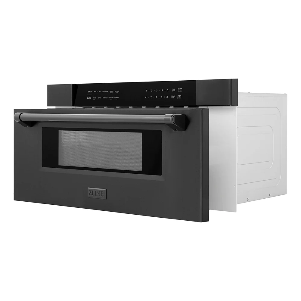 ZLINE 30 in. 1.2 cu. ft. Built-in Microwave Drawer in Black Stainless Steel, Open Box-Great Condition - Image 3