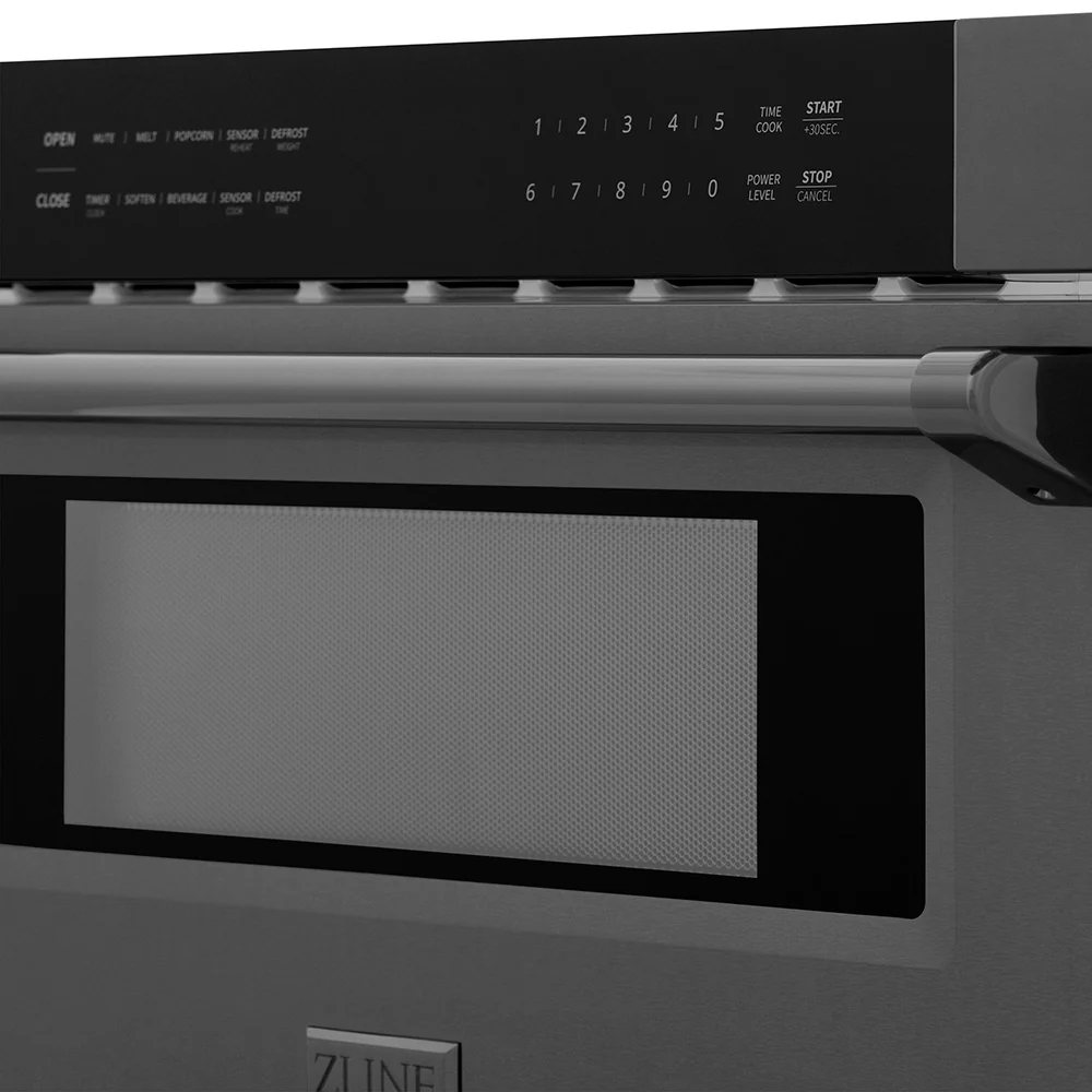 ZLINE 30 in. 1.2 cu. ft. Built-in Microwave Drawer in Black Stainless Steel, Open Box-Great Condition - Image 6