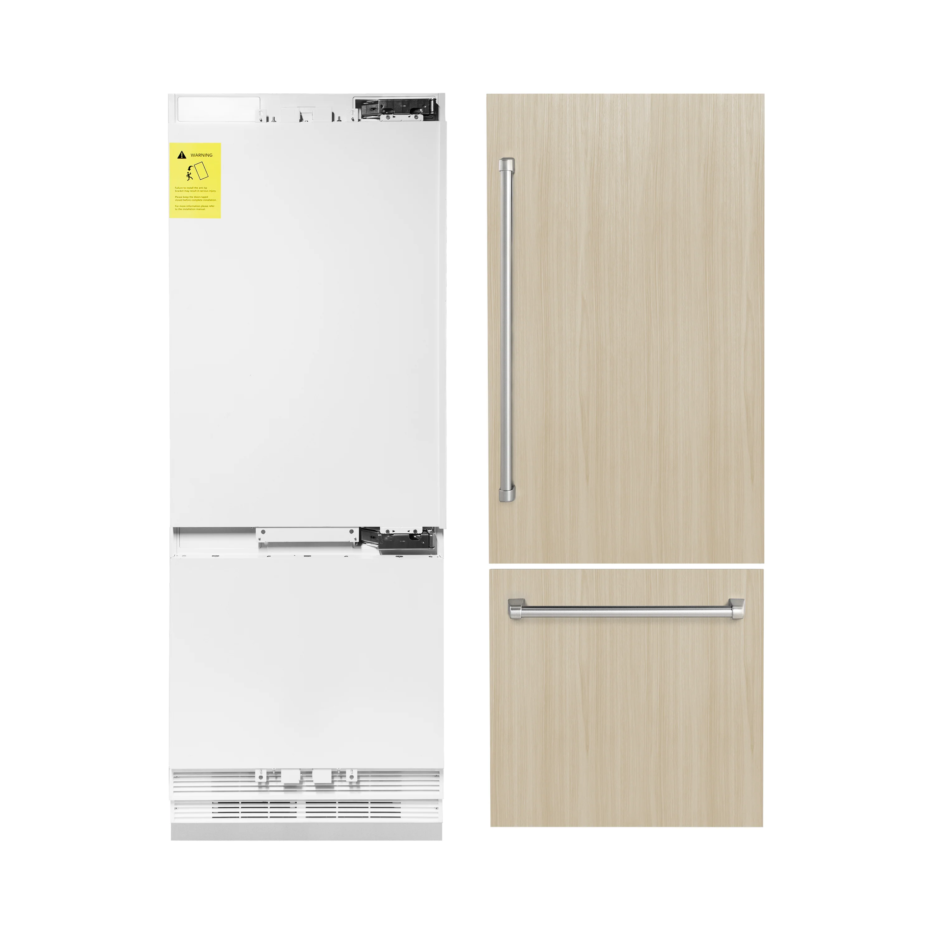 ZLINE 30 in. 16.1 cu. ft. Panel Ready Built-In Bottom Freezer Refrigerator with Water Dispenser and Ice Maker, Open Box-Good Condition - Image 7