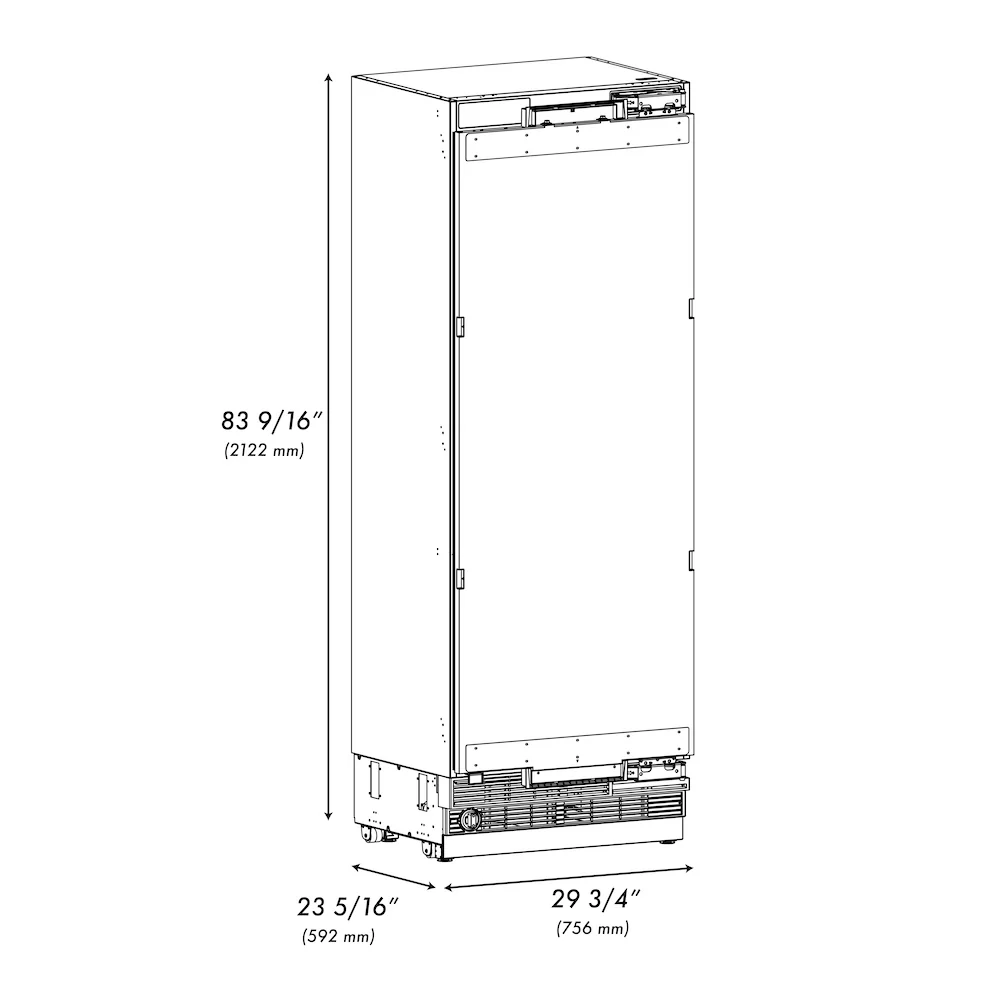 ZLINE 30 in. 16.7 cu. ft. Panel Ready Column Refrigerator with Graphite Gray Interior, Open Box-Great Condition - Image 19