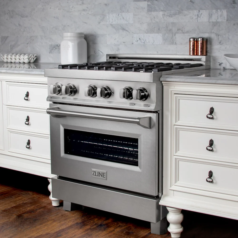 ZLINE 30 in. 4.0 cu. ft. Legacy Dual Fuel Range with 4 Burner Gas Cooktop and Electric Convection Oven in Satin Stainless Steel, Open Box-Great Condition - Image 29