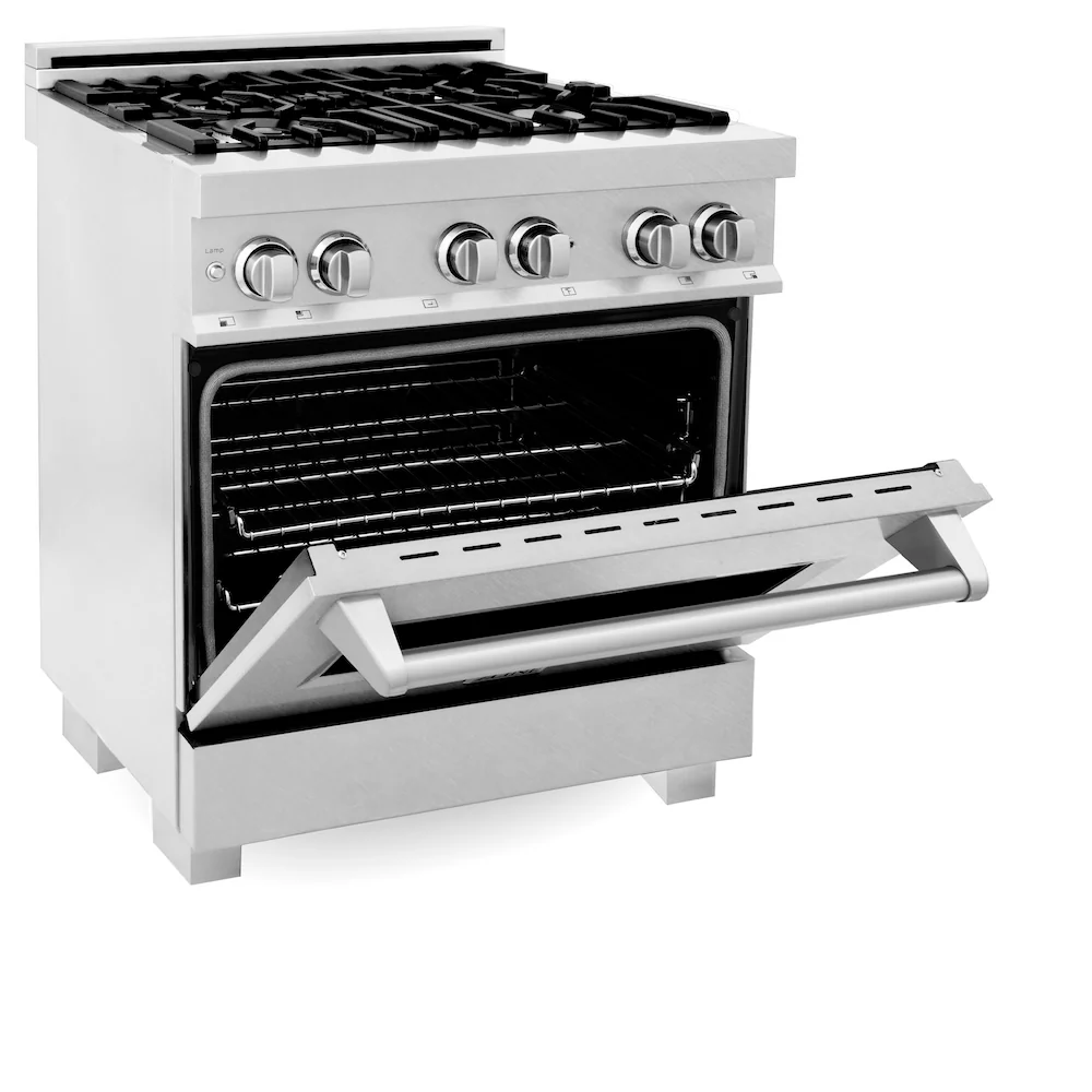 ZLINE 30 in. 4.0 cu. ft. Legacy Dual Fuel Range with 4 Burner Gas Cooktop and Electric Convection Oven in Satin Stainless Steel, Open Box-Great Condition - Image 7