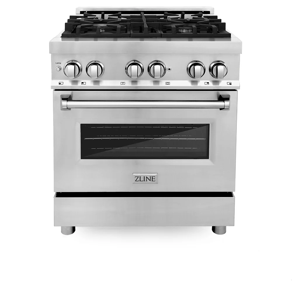 ZLINE 30 in. 4.0 cu. ft. Legacy Dual Fuel Range with 4 Burner Gas Cooktop and Electric Convection Oven in Stainless Steel, Open Box-Great Condition - Image 3