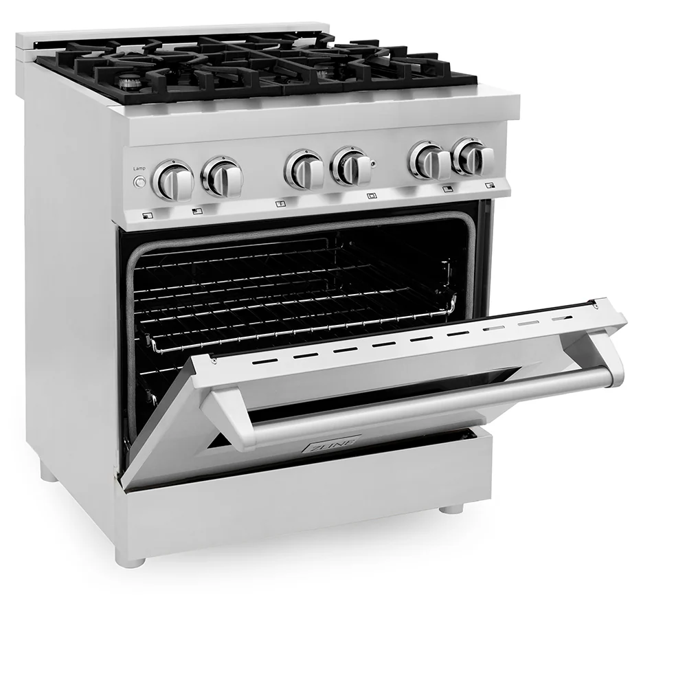 ZLINE 30 in. 4.0 cu. ft. Legacy Dual Fuel Range with 4 Burner Gas Cooktop and Electric Convection Oven in Stainless Steel, Open Box-Great Condition - Image 7
