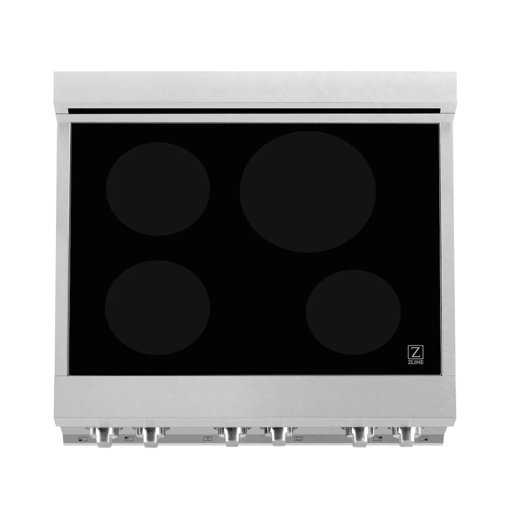 ZLINE 30 in. 4.0 cu. ft. Legacy Induction Range with 4 Element Cooktop and Electric Oven in Satin Stainless Steel and Black Matte Door, Open Box-Great Condition - Image 2