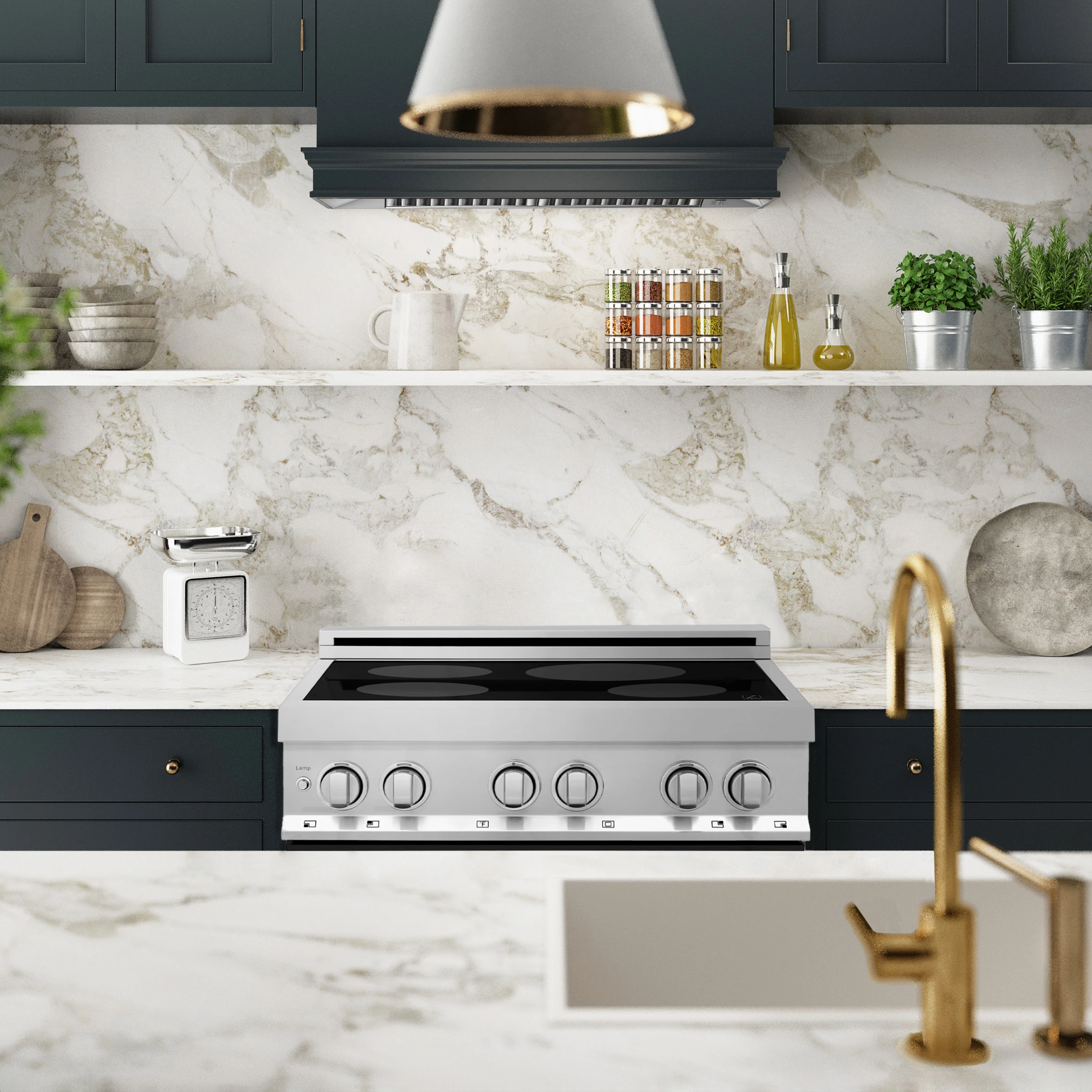 ZLINE 30 in. 4.0 cu. ft. Legacy Induction Range with 4 Element Cooktop and Electric Oven in Stainless Steel and Black Matte Door, Open Box-Great Condition - Image 3
