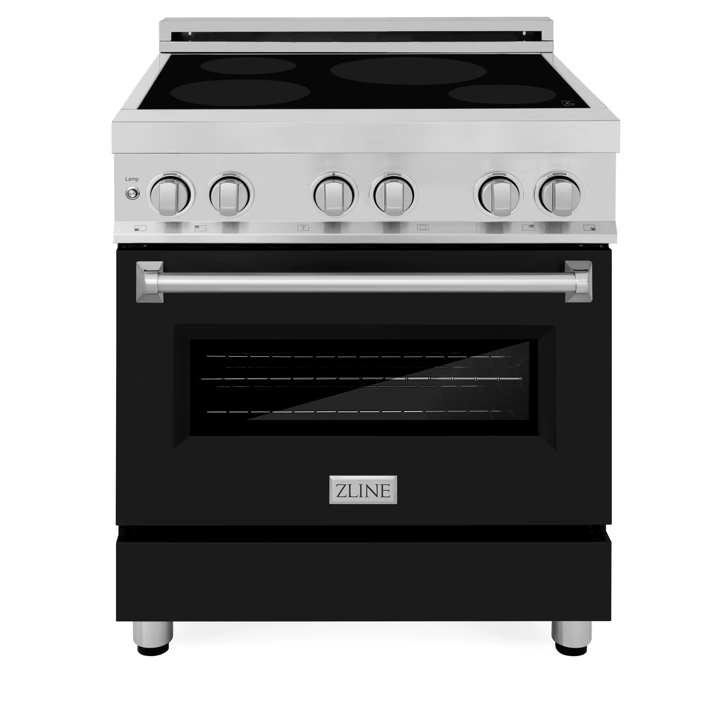 ZLINE 30 in. 4.0 cu. ft. Legacy Induction Range with 4 Element Cooktop and Electric Oven in Stainless Steel and Black Matte Door, Open Box-Great Condition - Image 4