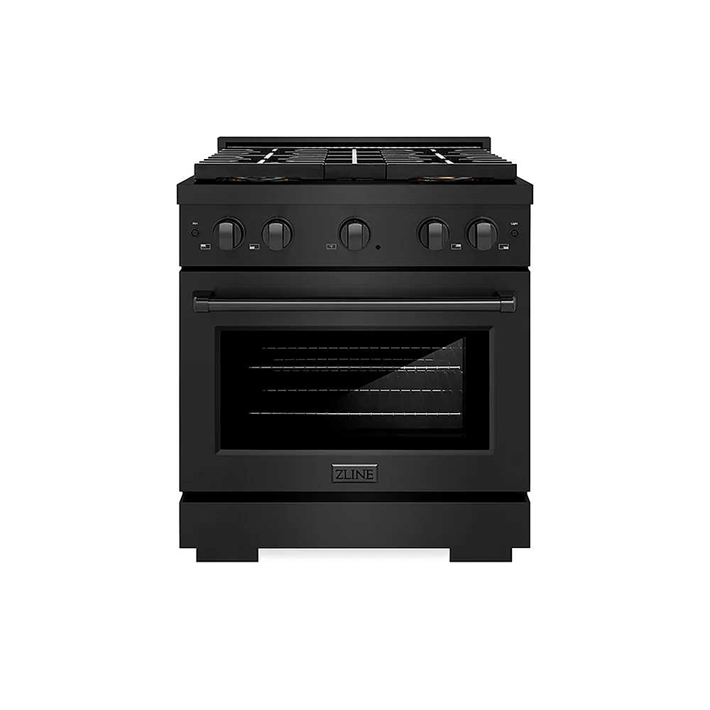 ZLINE 30 in. 4.2 cu. ft. Paramount Dual Fuel Range with 4 Burner DuoPro™ Cooktop and Electric Convection Oven in Black Stainless Steel, Open Box-Great Condition - Image 3