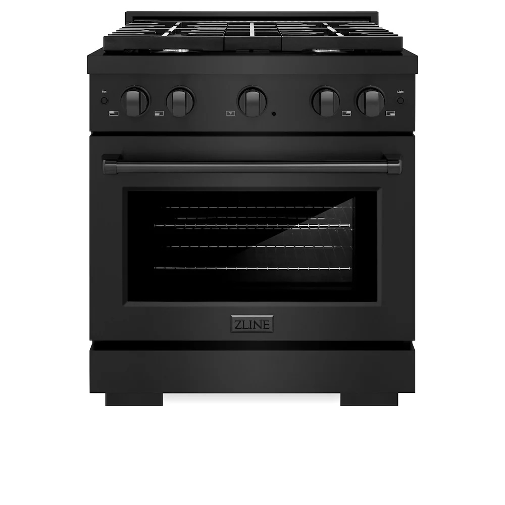 ZLINE 30 in. 4.2 cu. ft. Paramount Dual Fuel Range with 4 Burner Gas Cooktop and Electric Convection Oven in Black Stainless Steel, Open Box-Great Condition - Image 3