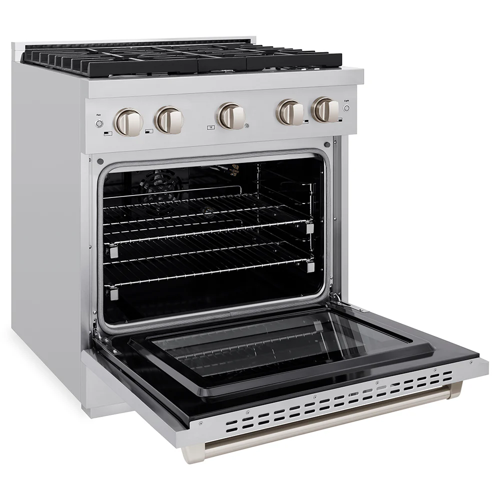 ZLINE 30 in. 4.2 cu. ft. Paramount Gas Range with 4 Burner Cooktop and Convection Gas Oven in Stainless Steel, Open Box-Great Condition - Image 8