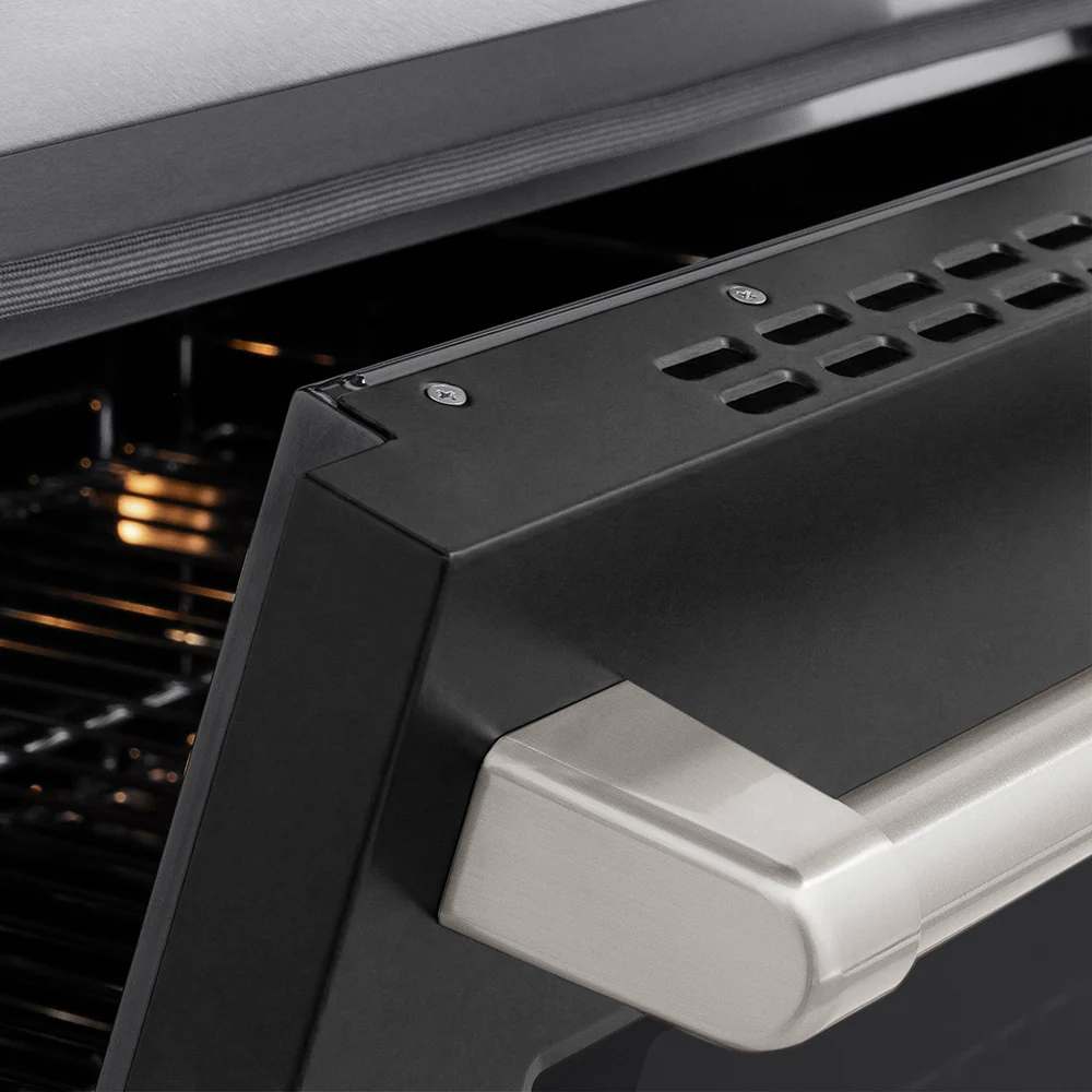 ZLINE 30 in. 4.2 cu. ft. Paramount Induction Range with 4 Element Cooktop and Electric Convection Oven in Satin Stainless Steel with Black Matte Door (SINRS-BLM-30) - Image 7