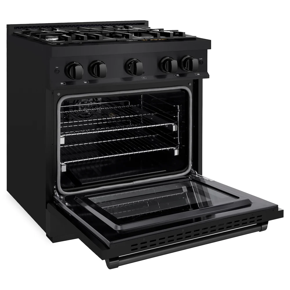 ZLINE 30 in. 4.2 cu. ft. Select Gas Range with 4 Burner Cooktop and Convection Gas Oven in Black Stainless Steel, Open Box-Great Condition - Image 7