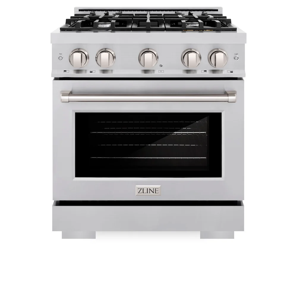 ZLINE 30 in. 4.2 cu. ft. Select Gas Range with 4 Burner Cooktop and Convection Gas Oven in Stainless Steel, Open Box-Great Condition - Image 3