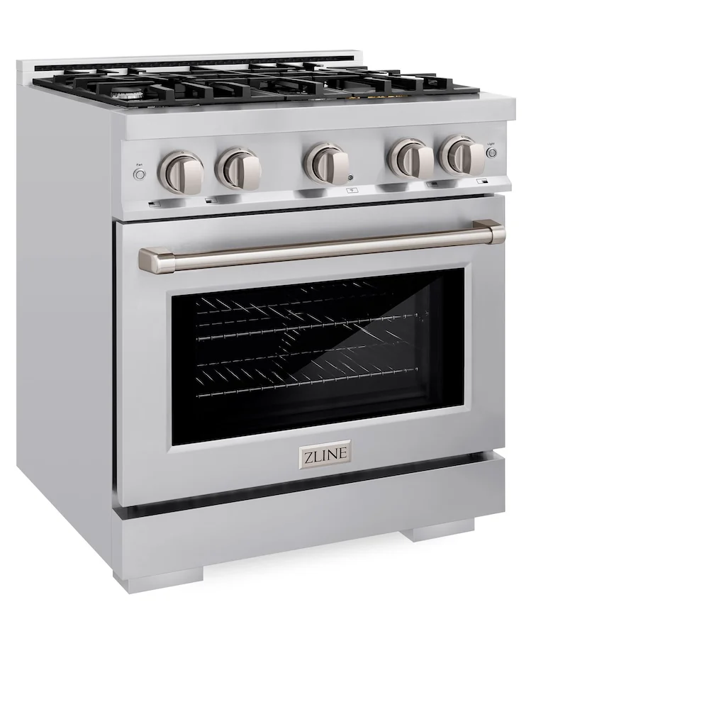 ZLINE 30 in. 4.2 cu. ft. Select Gas Range with 4 Burner Cooktop and Convection Gas Oven in Stainless Steel, Open Box-Great Condition - Image 6