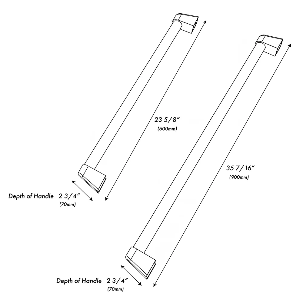 ZLINE 30 in. Built-In Refrigerator Helix Handles (Set of 2) in Stainless Steel (RBIVHZ-K-SS-30) - Image 6