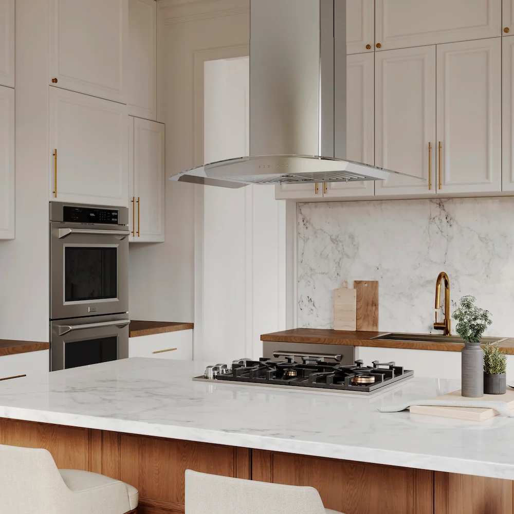 ZLINE 30 in. Convertible Vent Island Mount Range Hood in Stainless Steel & Glass Handle, Open Box-Great Condition - Image 9