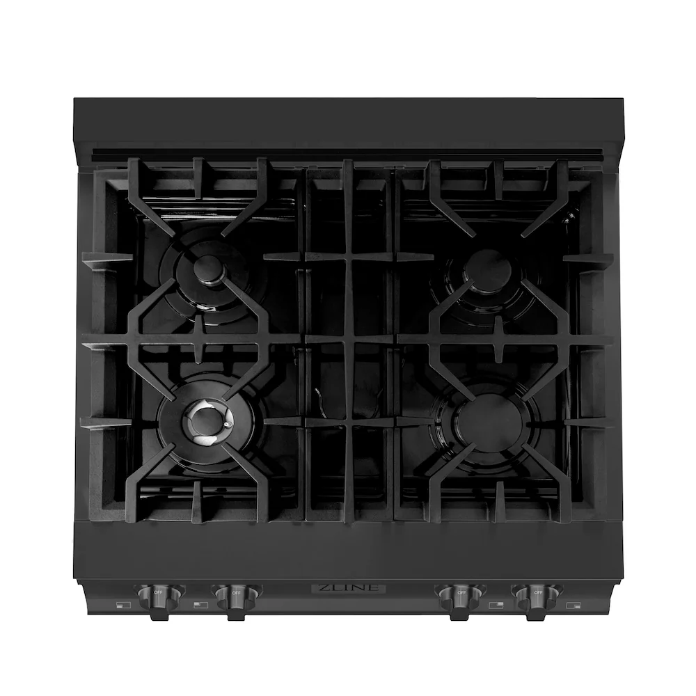 ZLINE 30 in. Legacy Gas Rangetop with 4 Burners and Porcelain Cooktop in Black Stainless Steel, Open Box-Great Condition - Image 2