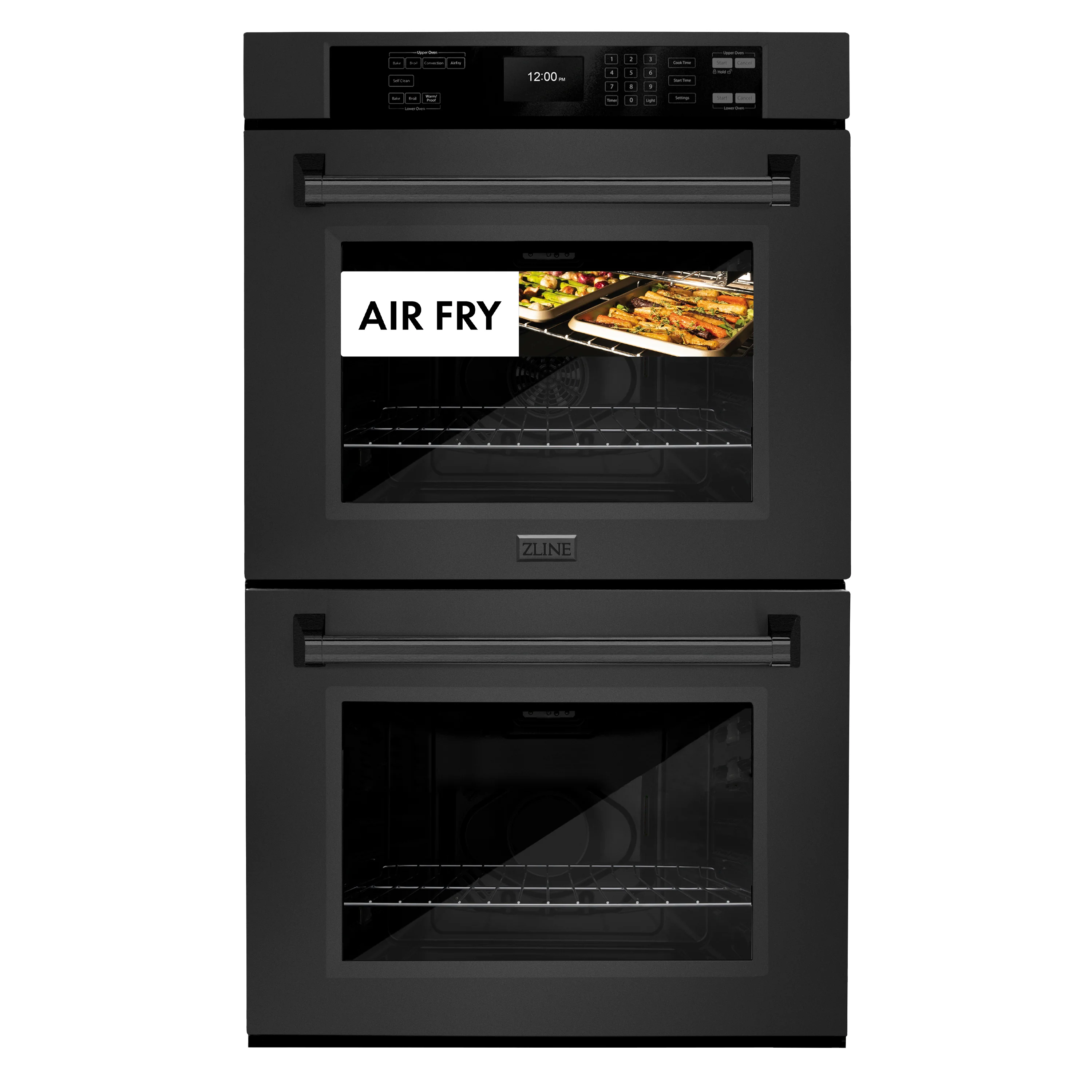 ZLINE 30 in. Professional True Convection Double Wall Oven with Air Fry and Self Clean in Black Stainless Steel, Open Box-Great Condition - Image 3