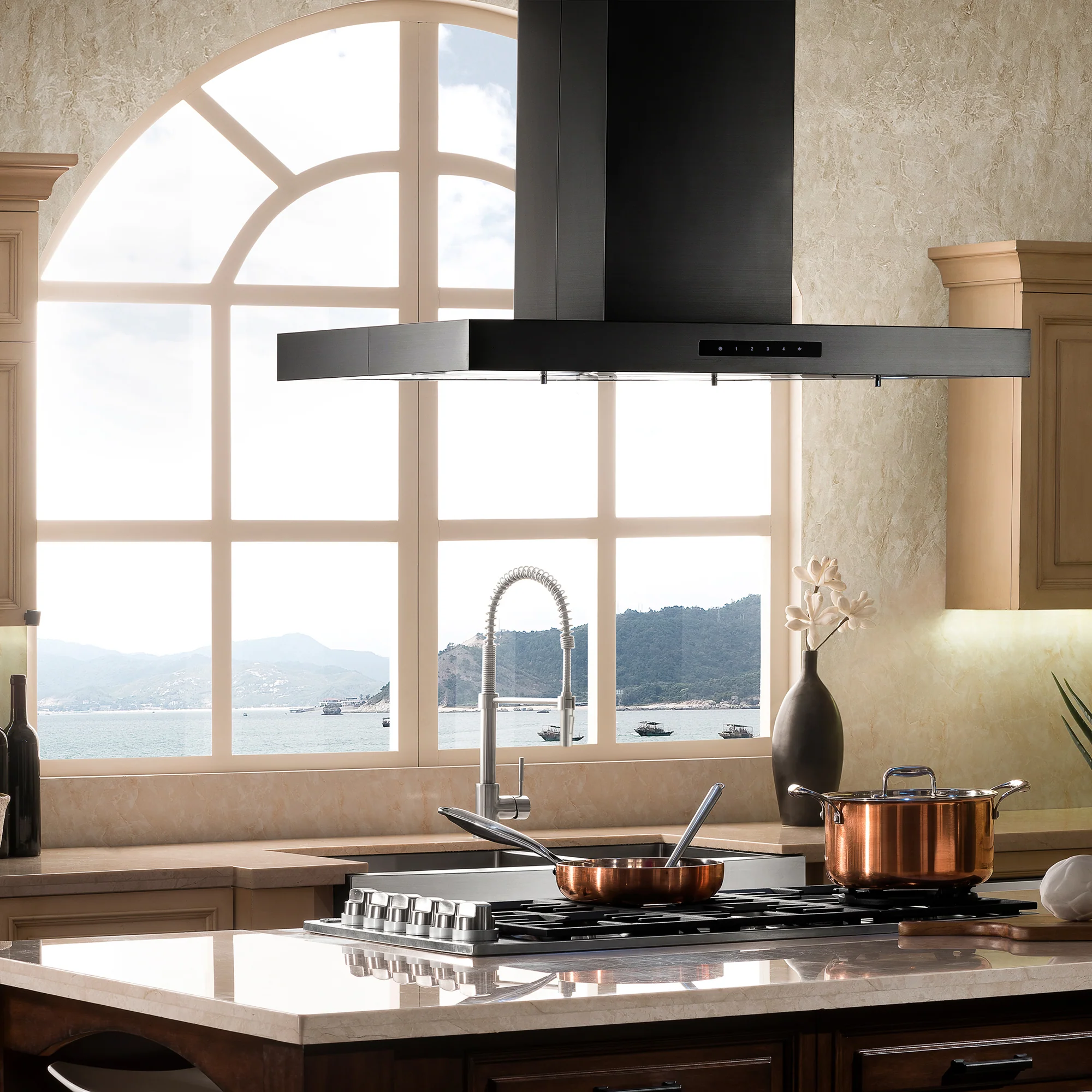 ZLINE 30" Convertible Island Mount Range Hood in Black Stainless Steel (BSKE2iN-30) - Image 2