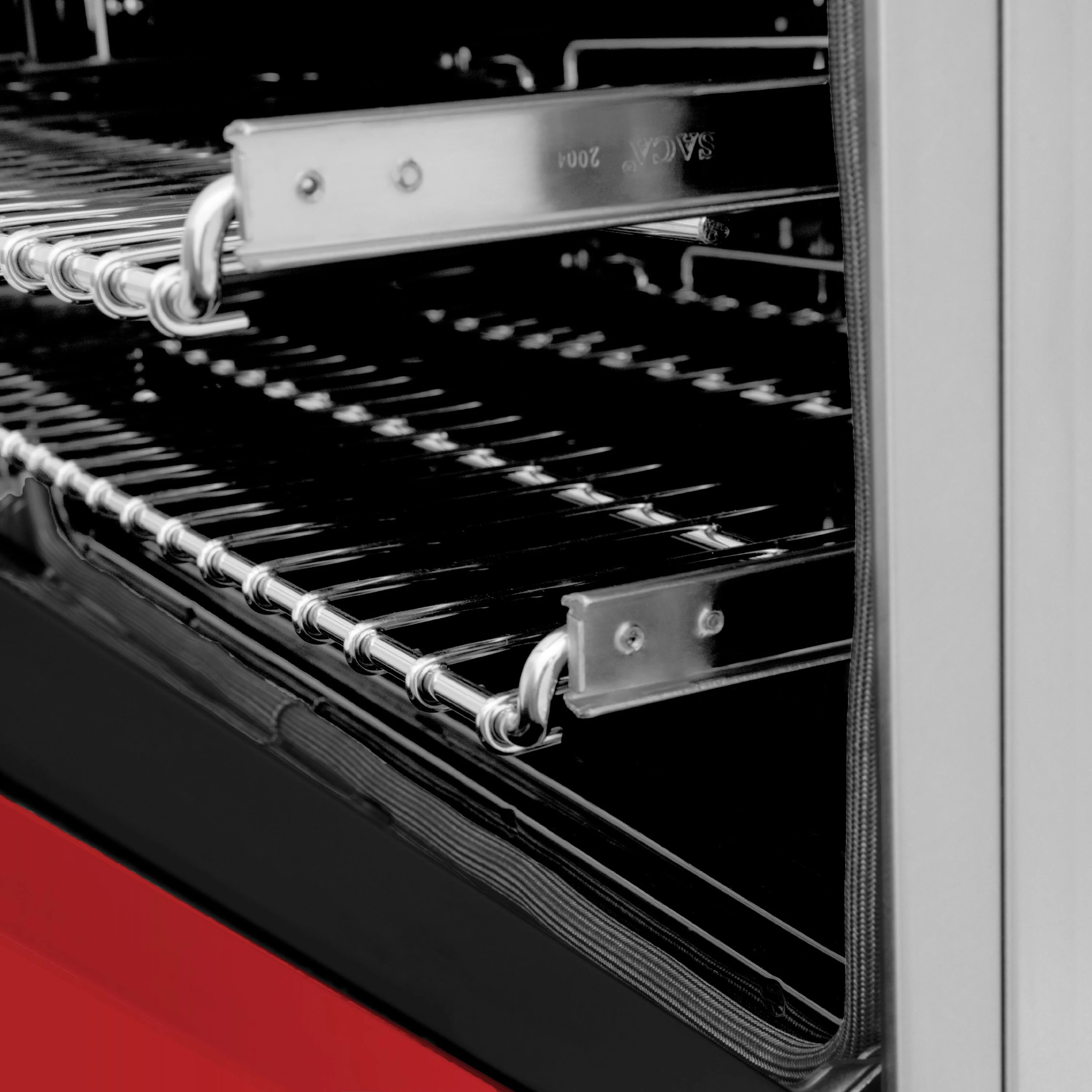 ZLINE 30 in. Kitchen Package with ZLINE Satin Stainless Steel Dual Fuel Range with Red Matte Door and Convertible Vent Range Hood (2KP-RARMRH30) - Image 5
