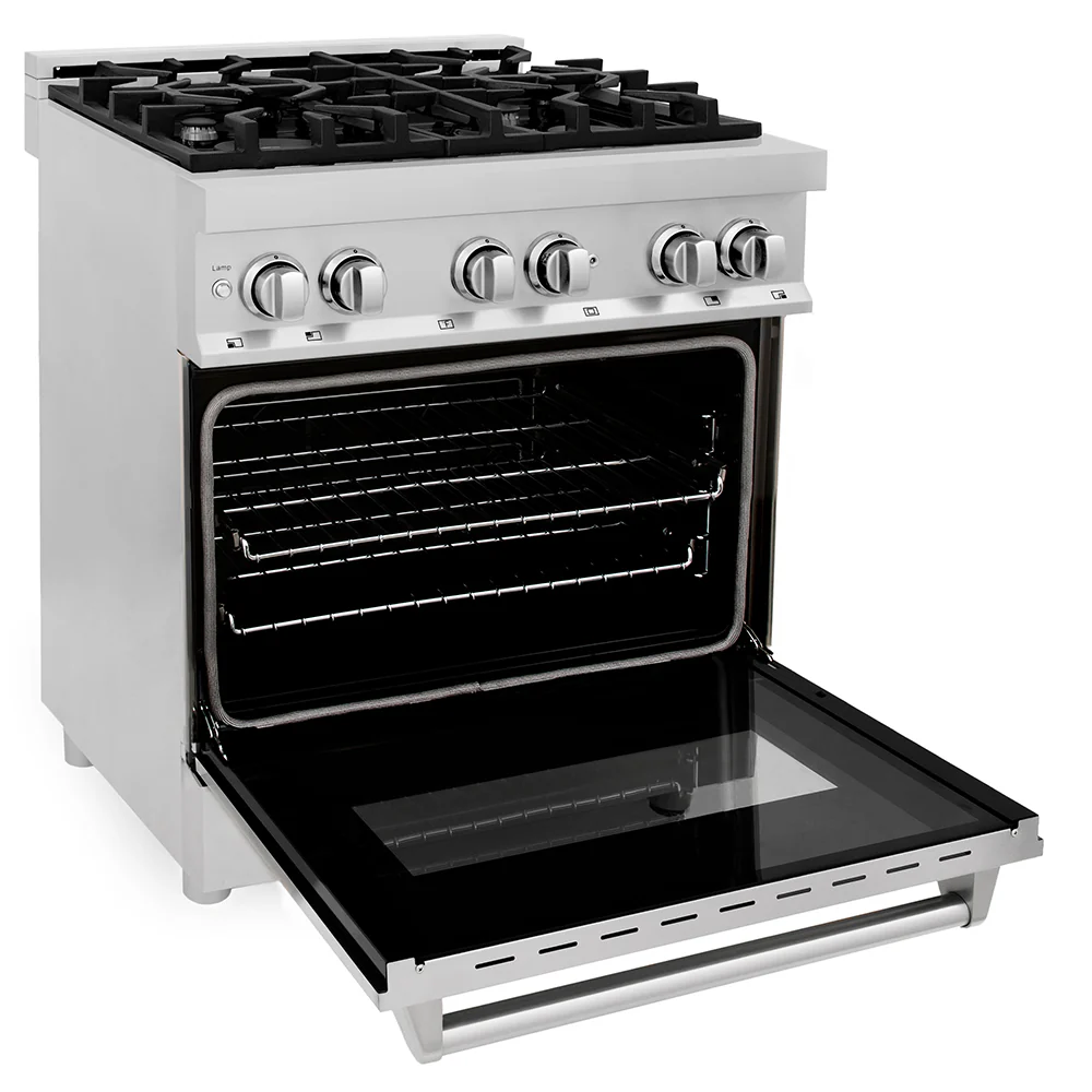 ZLINE 30 in. 4.0 cu. ft. Legacy Dual Fuel Range with 4 Burner Gas Cooktop and Electric Convection Oven in Stainless Steel (RA30) - Image 9