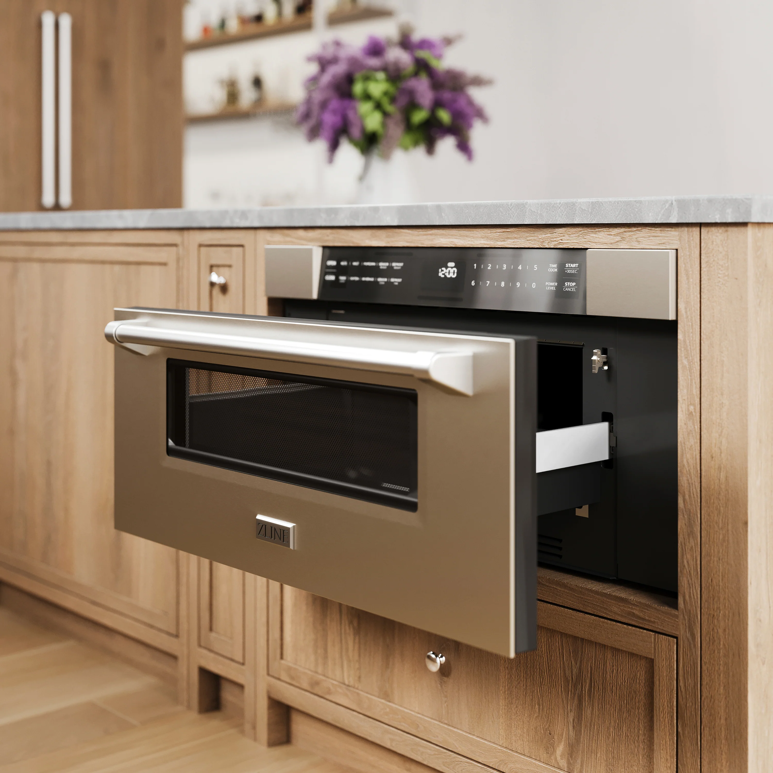 ZLINE 30 in. 1.2 cu. ft. Stainless Steel Built-In Microwave Drawer (MWD-30) - Image 8