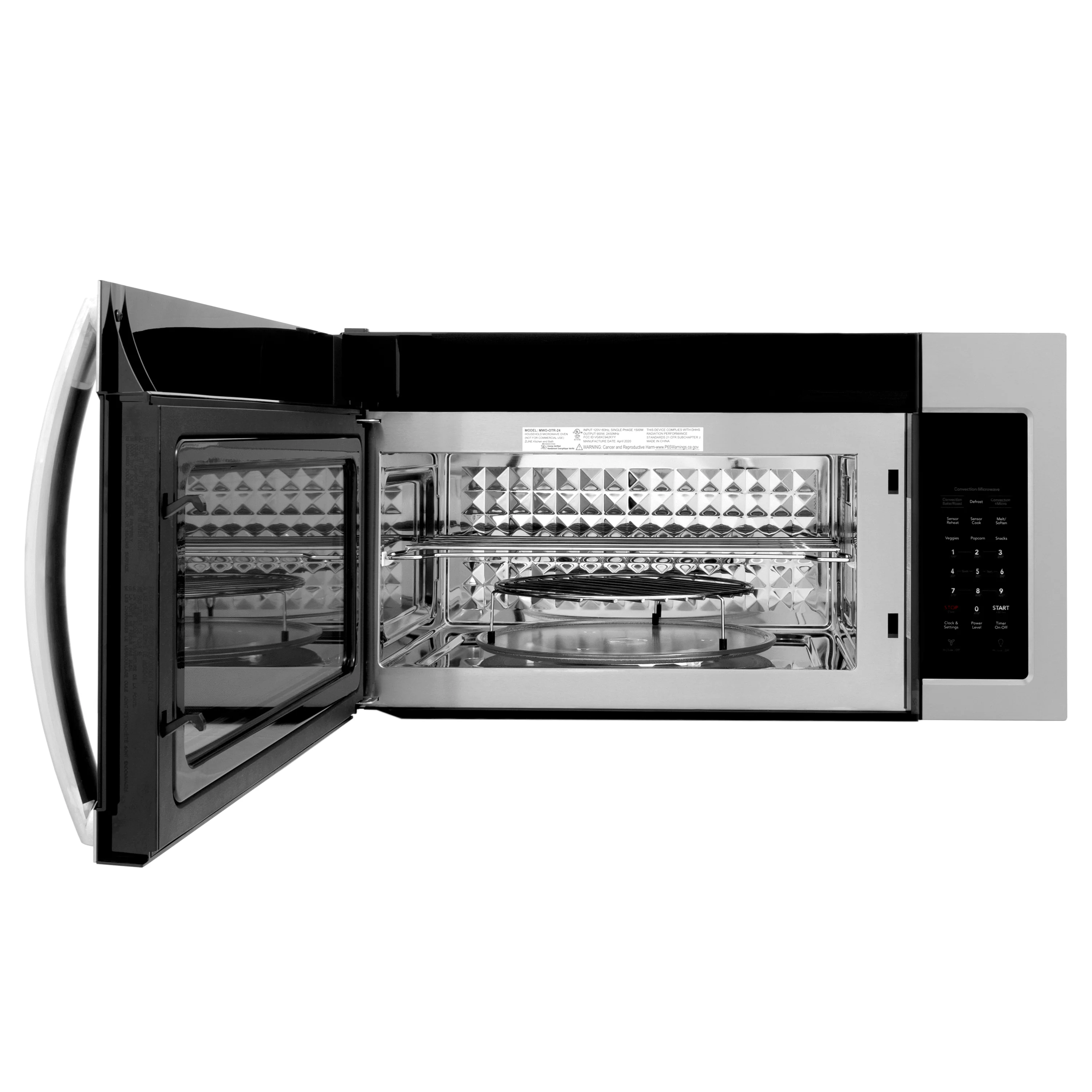 ZLINE 30 in. Stainless Steel Over the Range Convection Microwave Oven with Modern Handle (MWO-OTR-30) - Image 3