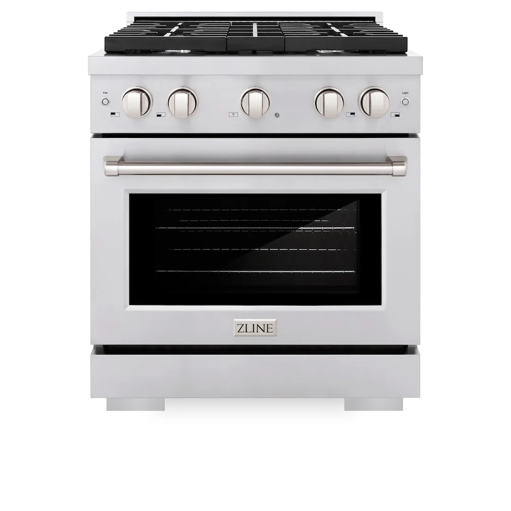 ZLINE 30 in. 4.2 cu. ft. Paramount Gas Range with 4 Burner Cooktop and Convection Gas Oven in Stainless Steel (SGR30) - Image 4