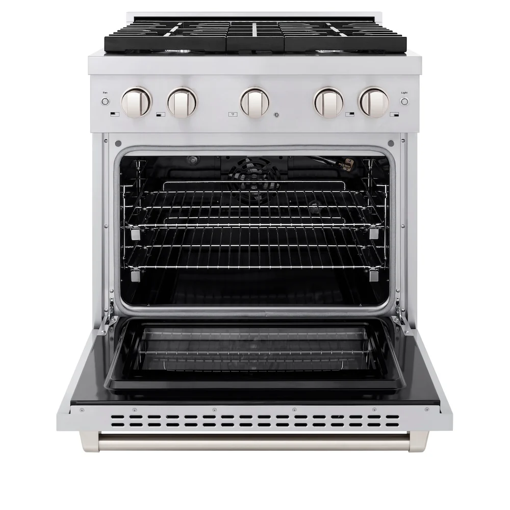 ZLINE 30 in. 4.2 cu. ft. Paramount Gas Range with 4 Burner Cooktop and Convection Gas Oven in Stainless Steel (SGR30) - Image 5