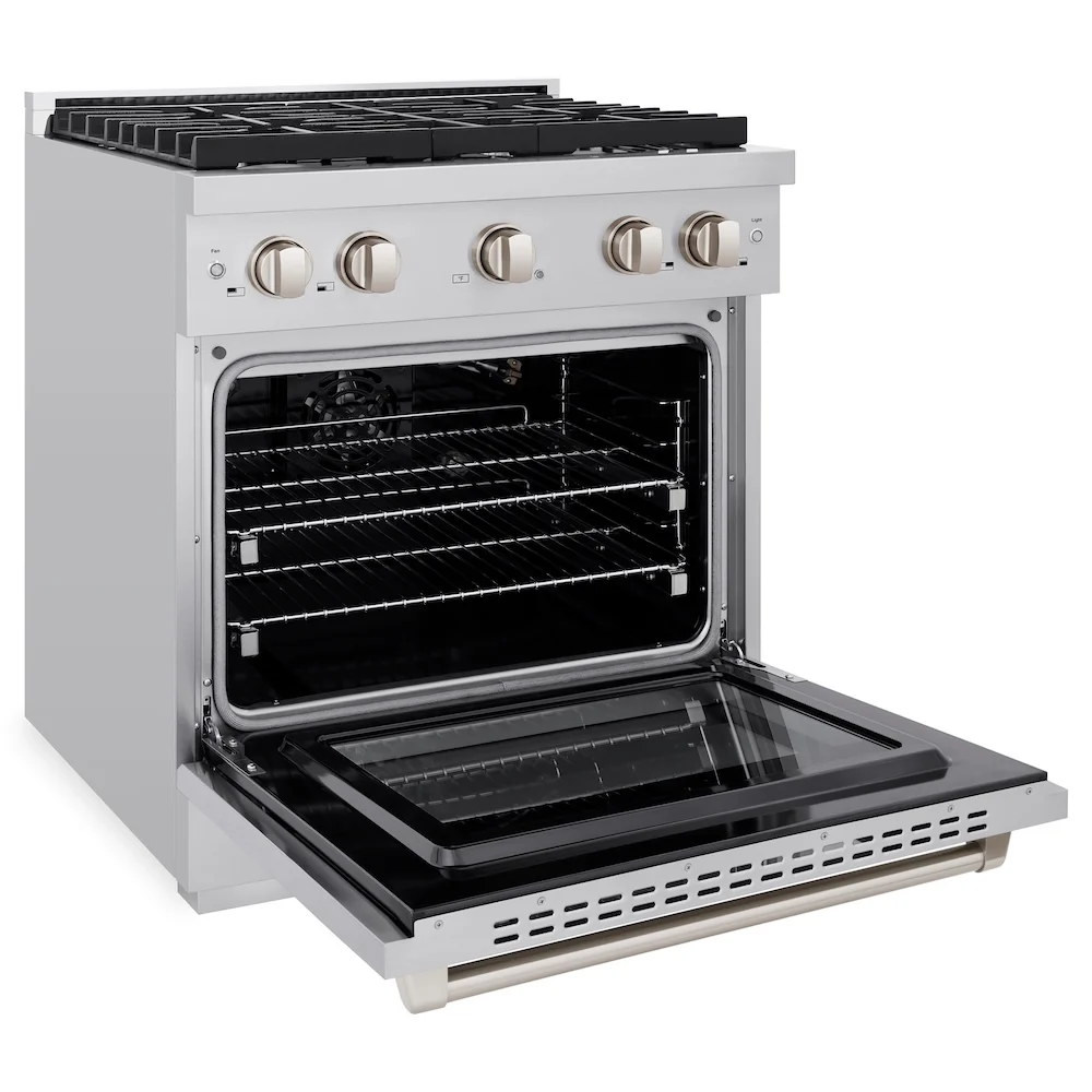 ZLINE 30 in. 4.2 cu. ft. Paramount Gas Range with 4 Burner Cooktop and Convection Gas Oven in Stainless Steel (SGR30) - Image 7
