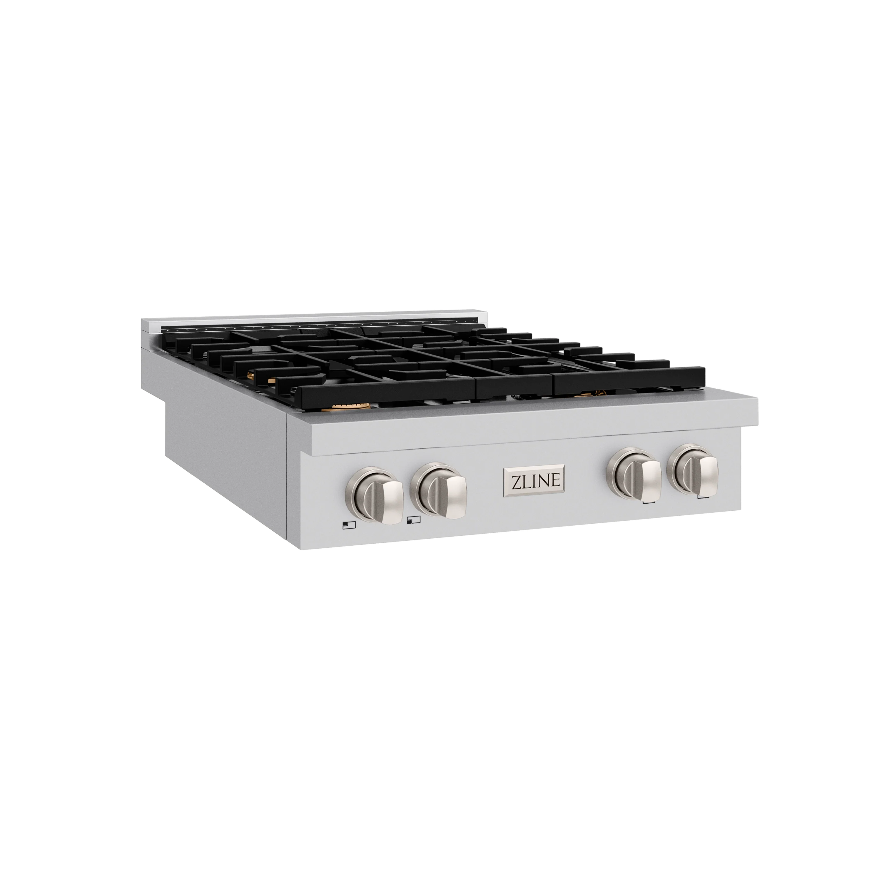 ZLINE 30 in. Paramount Gas Rangetop with 4 Brass Burners and Porcelain Cooktop in Stainless Steel (SRT-BR-30) - Image 2