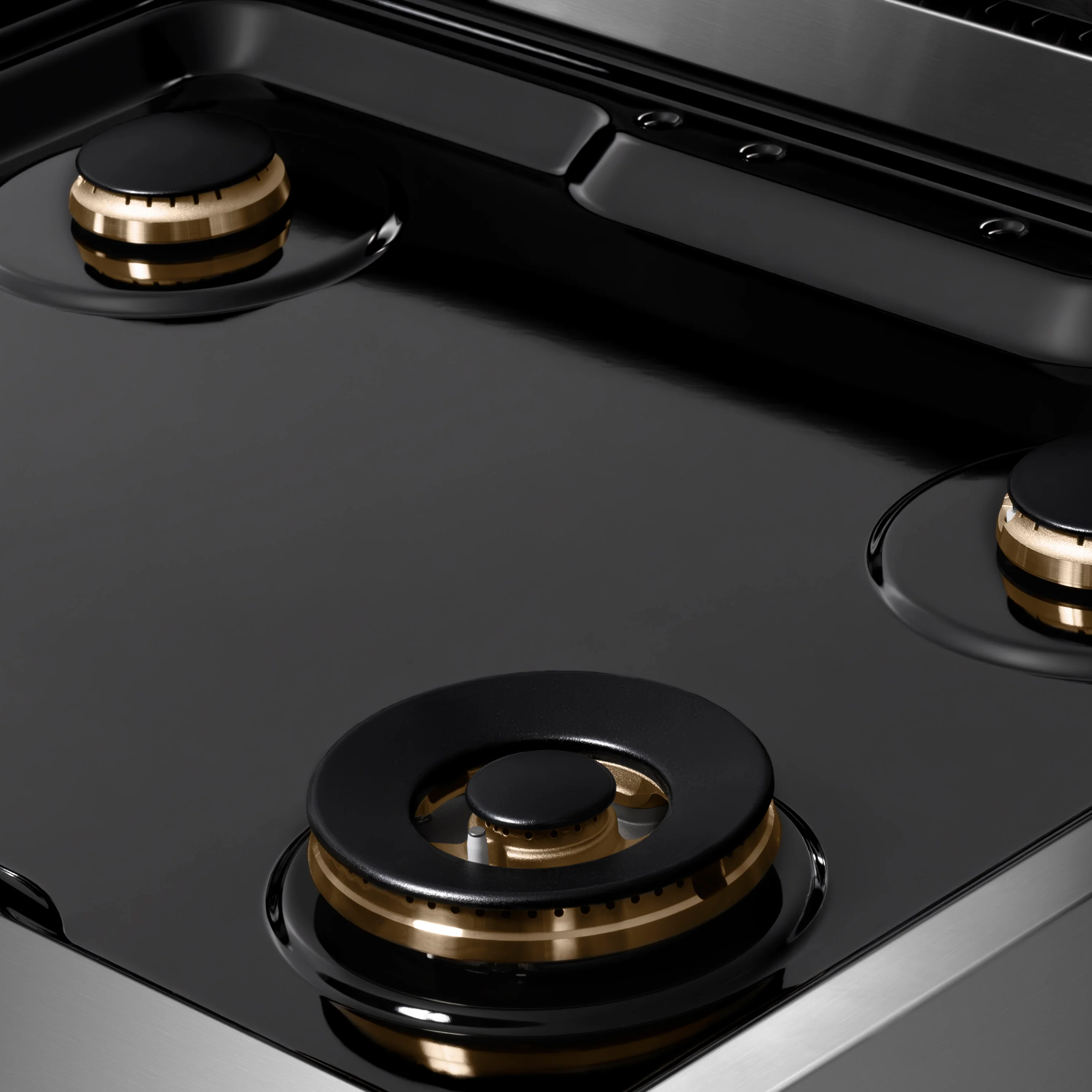 ZLINE 30 in. Paramount Gas Rangetop with 4 Brass Burners and Porcelain Cooktop in Stainless Steel (SRT-BR-30) - Image 5