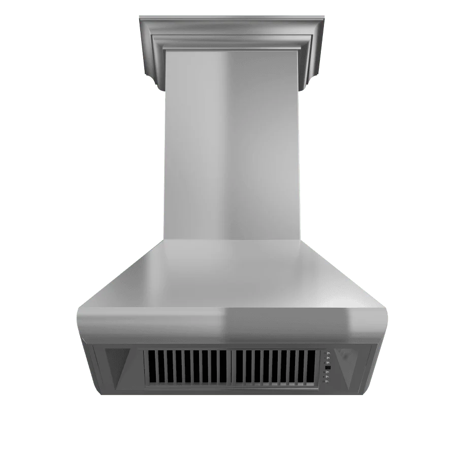 ZLINE 30" Professional Convertible Vent Wall Mount Range Hood in Stainless Steel with Crown Molding (587CRN-30) - Image 4