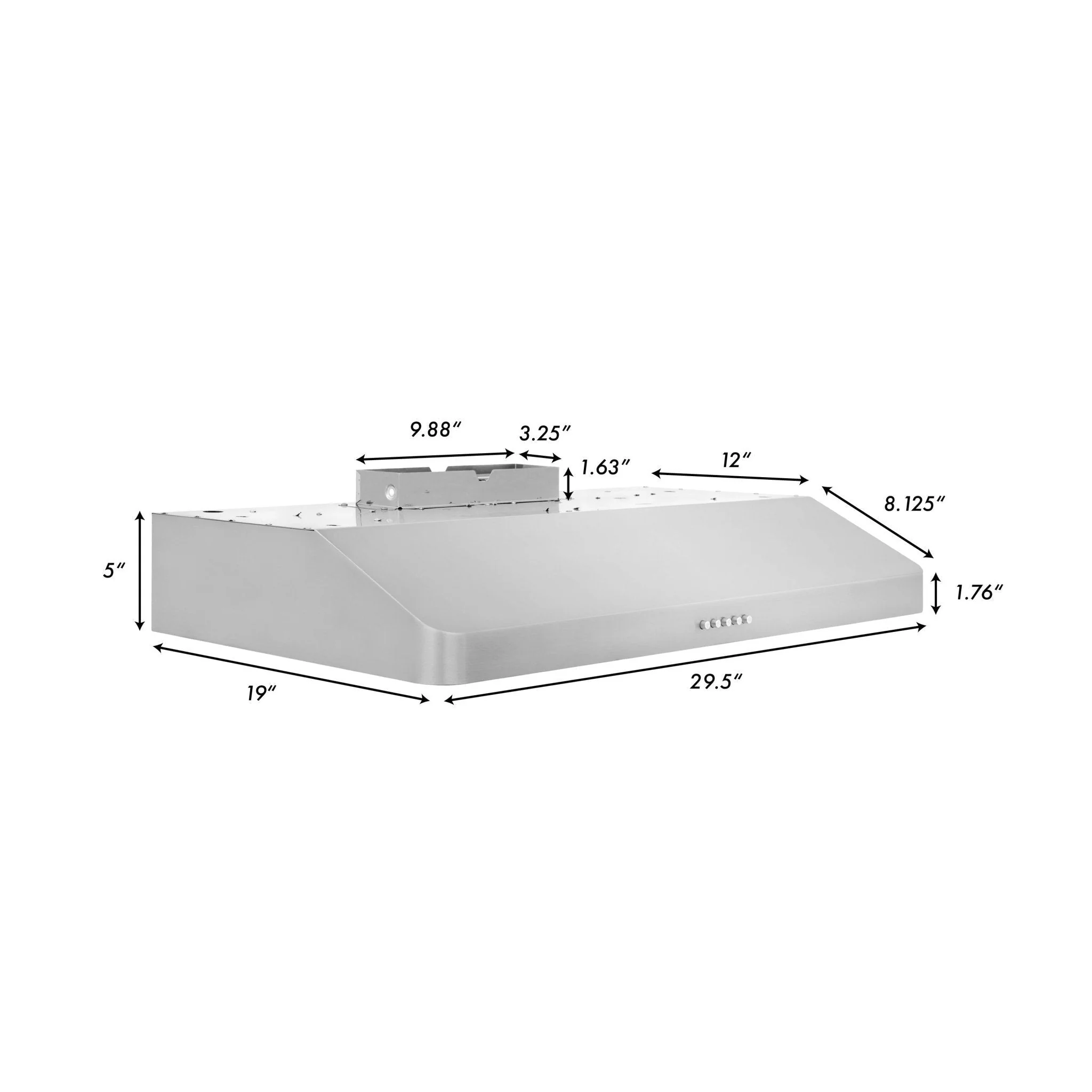ZLINE 30 in. Under Cabinet Range Hood in Stainless Steel (617-30) - Image 10