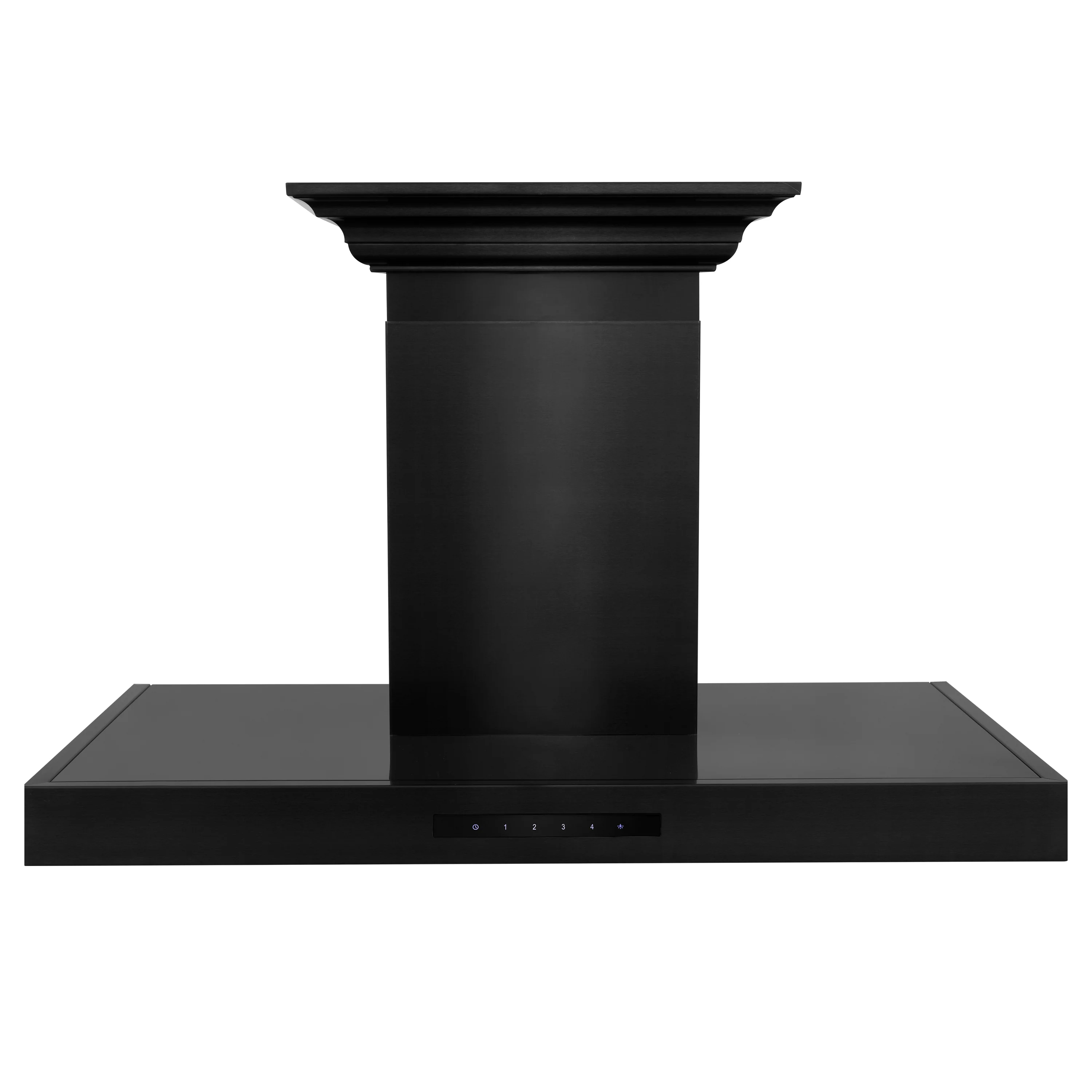 ZLINE 30" Convertible Vent Wall Mount Range Hood in Black Stainless Steel with Crown Molding (BSKENCRN-30) - Image 5