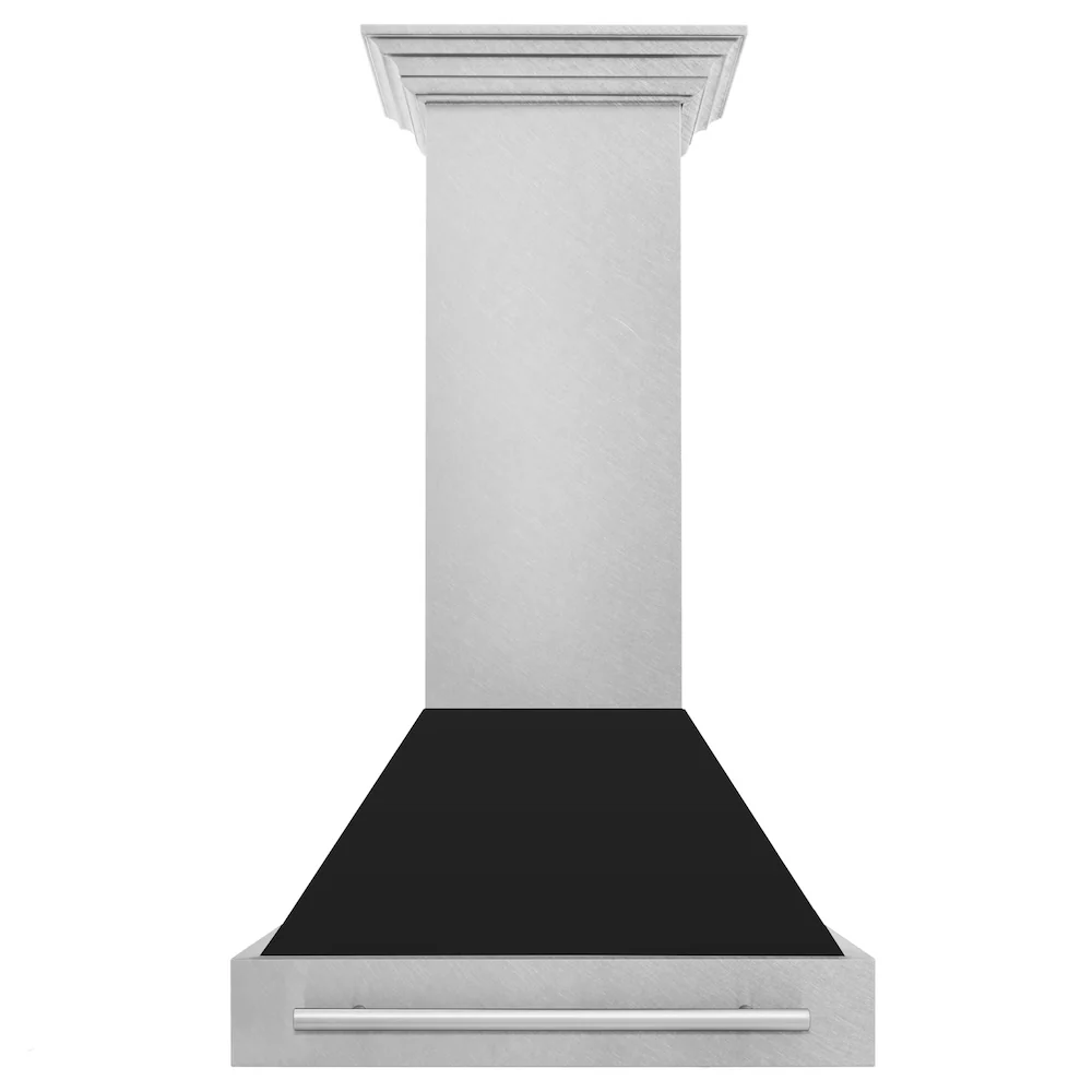 ZLINE 30" Fingerprint Resistant Stainless Steel Range Hood with Black Matte Shell (8654SNX-BLM-30) - Image 4