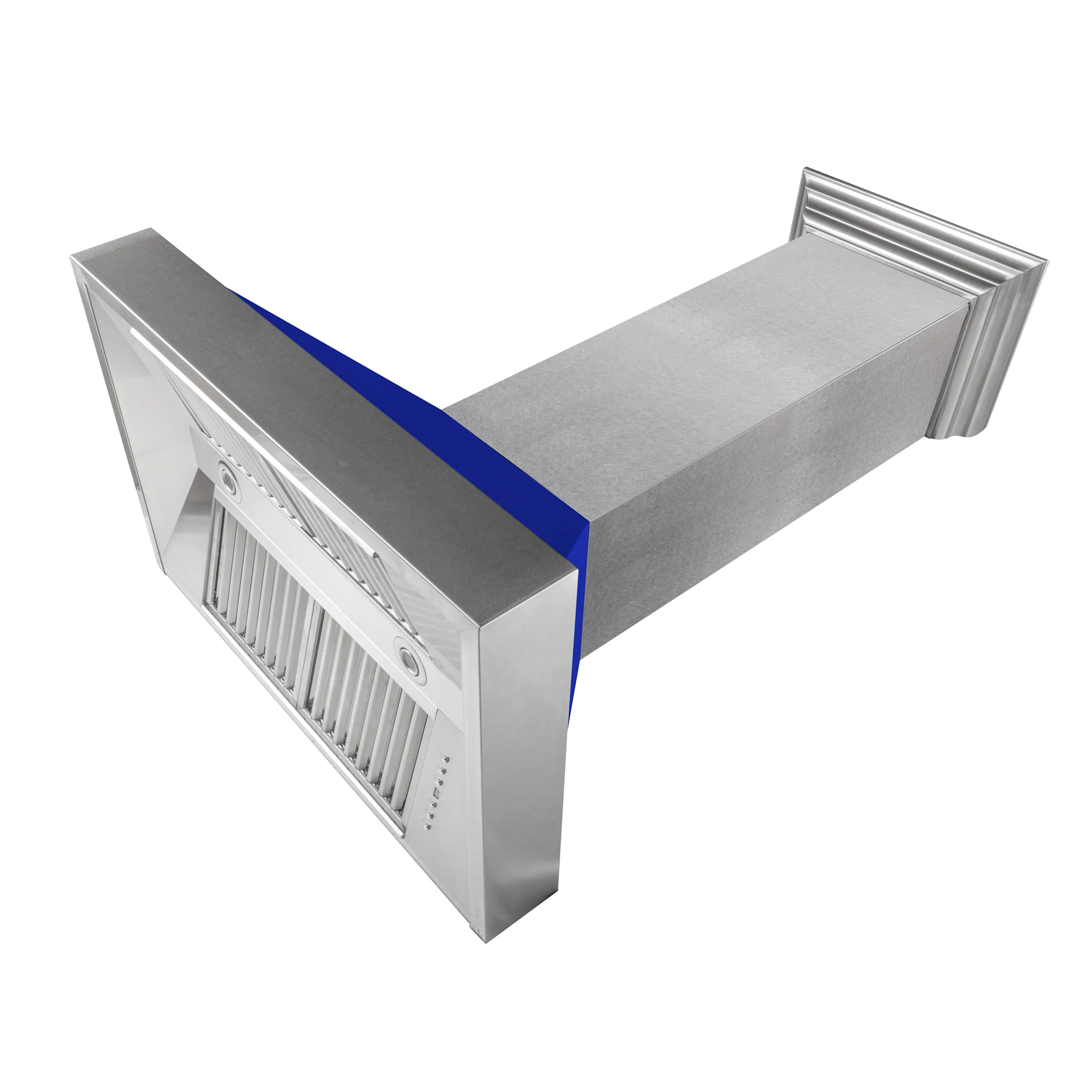30" Ducted Fingerprint Resistant Stainless Steel Range Hood with Blue Matte Shell (8654BM-30) - Image 3