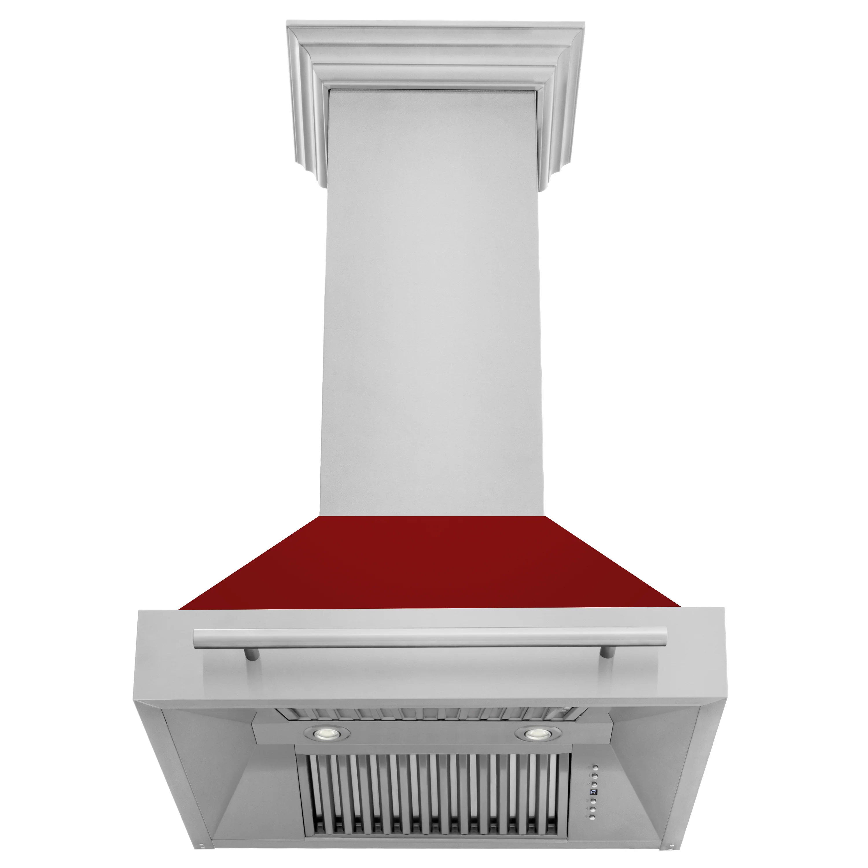 ZLINE 30" Stainless Steel Range Hood with Red Gloss Shell and Stainless Steel Handle (8654STX-RG-30) - Image 3