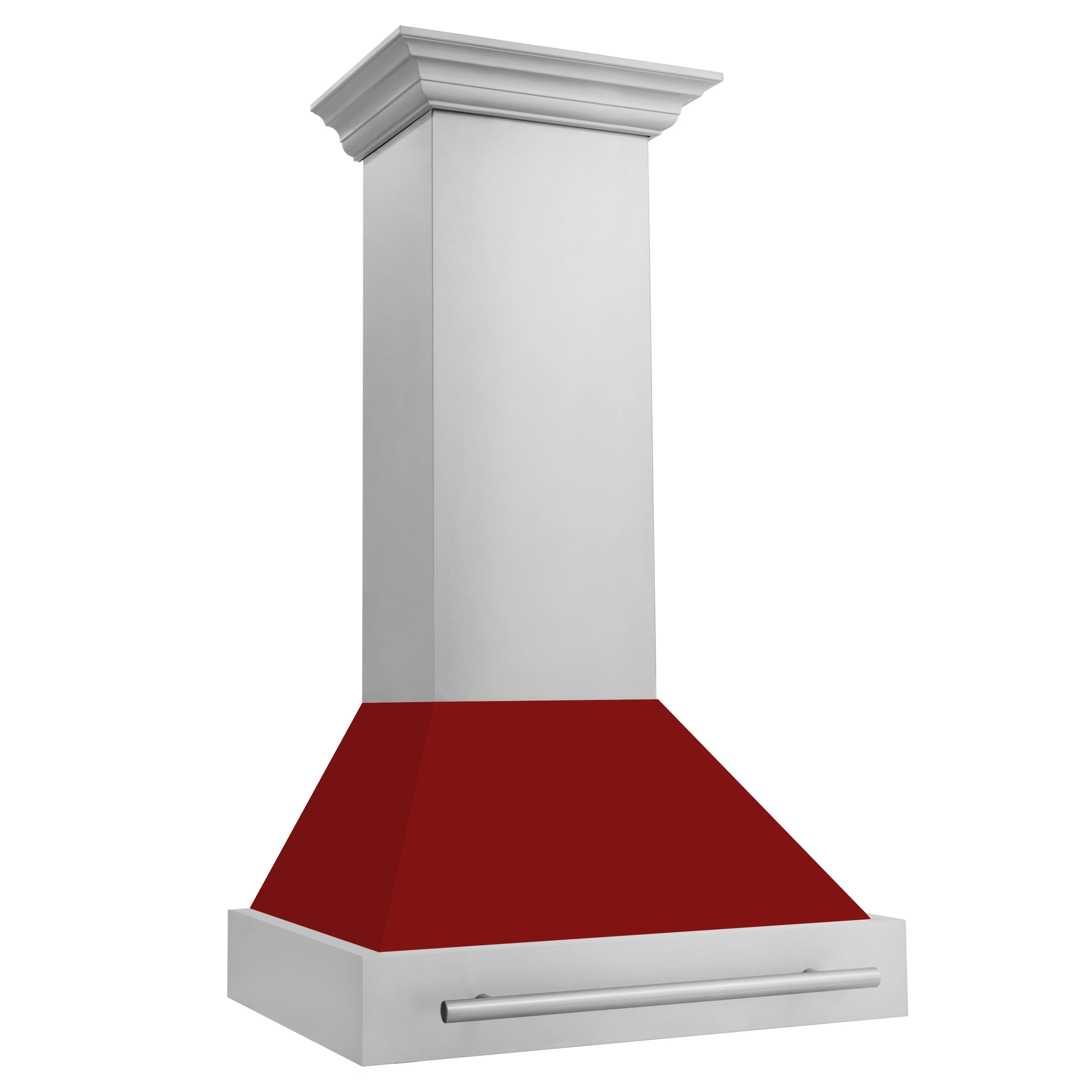 ZLINE 30" Stainless Steel Range Hood with Red Gloss Shell and Stainless Steel Handle (8654STX-RG-30) - Image 4