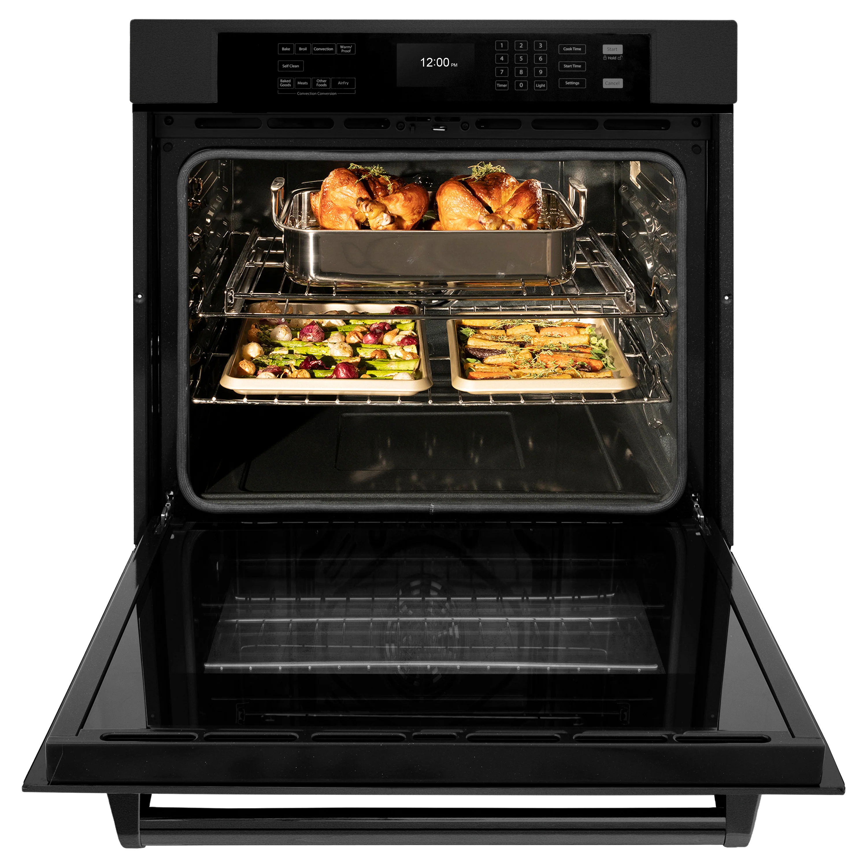 ZLINE 30 in. Professional True Convection Single Wall Oven with Air Fry and Self Clean in Black Stainless Steel (WASB-30) - Image 7