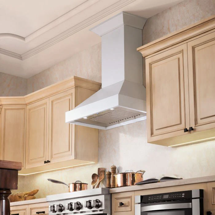 ZLINE 30 in. Wooden Wall Mount Range Hood in Smooth Bright White Finish (KBWW-30) - Image 8