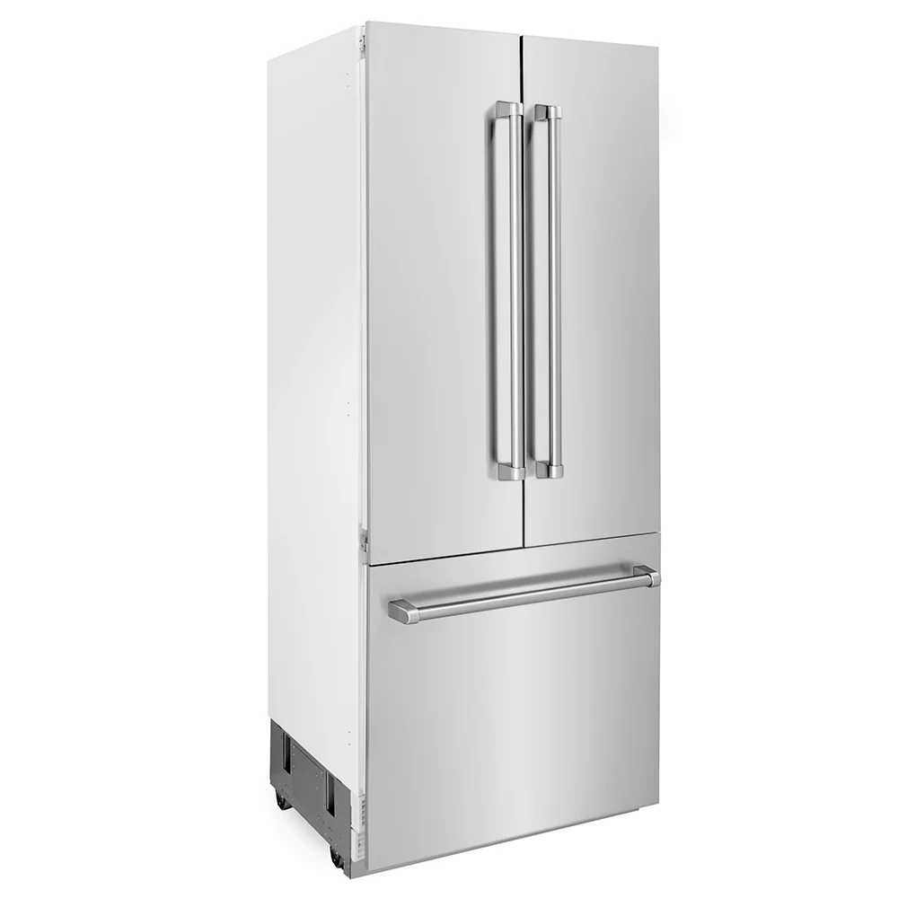 ZLINE 36 in. 19.6 cu. ft. French Door Built-In Bottom Freezer Refrigerator with Water Dispenser and Ice Maker in Stainless Steel (RBIV-304-36) - Image 6